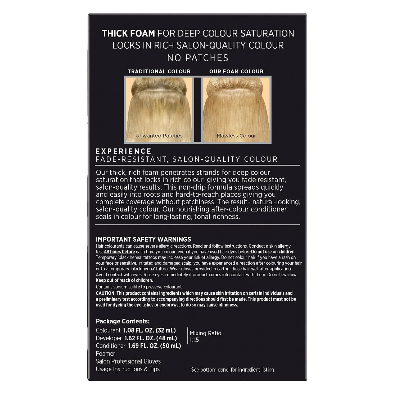 John Frieda Precision Foam Colour Light Natural Blonde 9N, 1 Application | Full Gray Coverage, Anti-Fade Color, Light Blonde Tone, Deep Saturation, Easy Foam Application