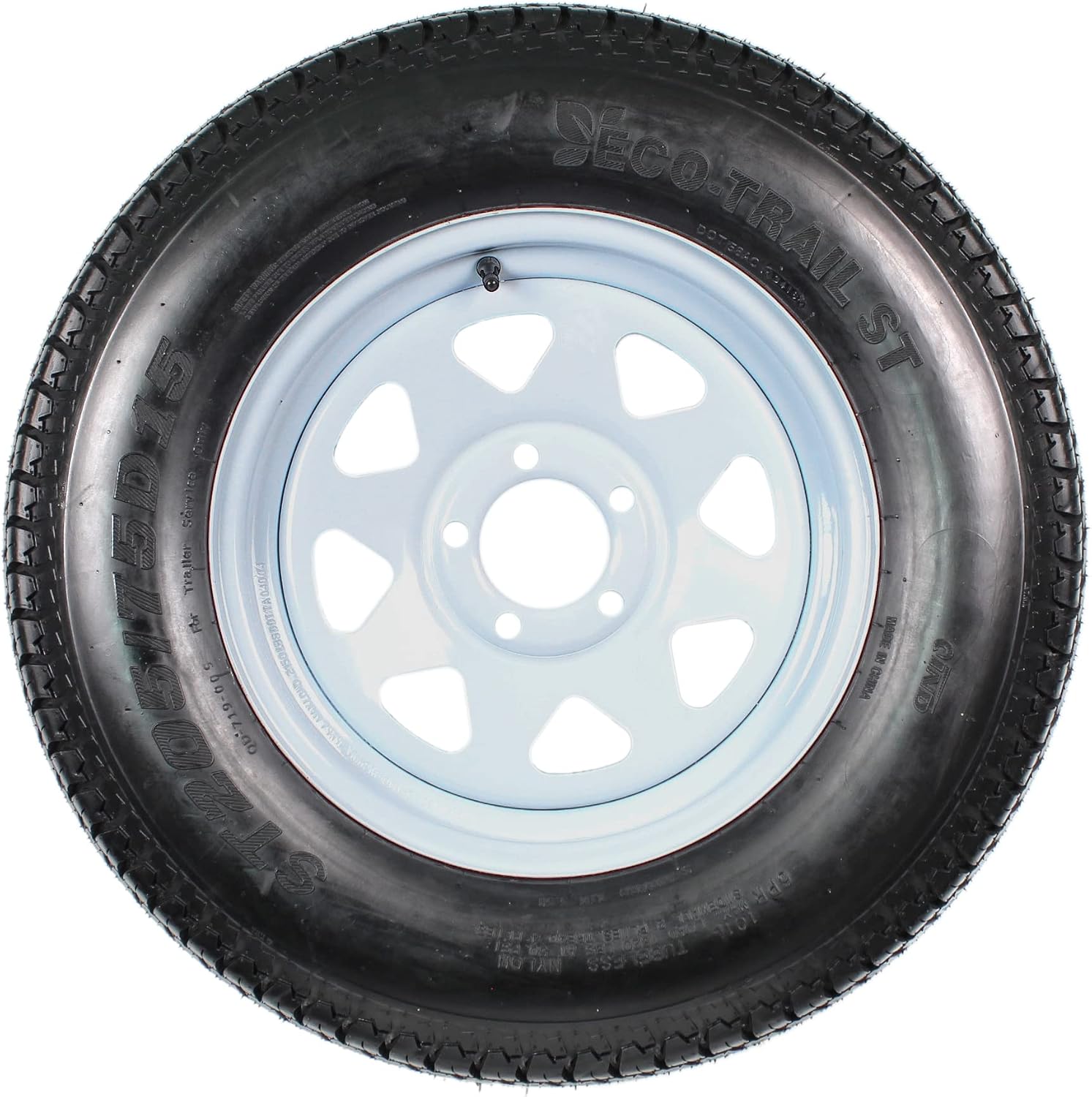 eCustomrim 2-Pack Trailer Tire Rim Assembly 205/75D15 SPECIAL BOLT PATTERN | 5 Lug On 5 Inch, ST205/75D15 Load Range C 6 Ply Tire