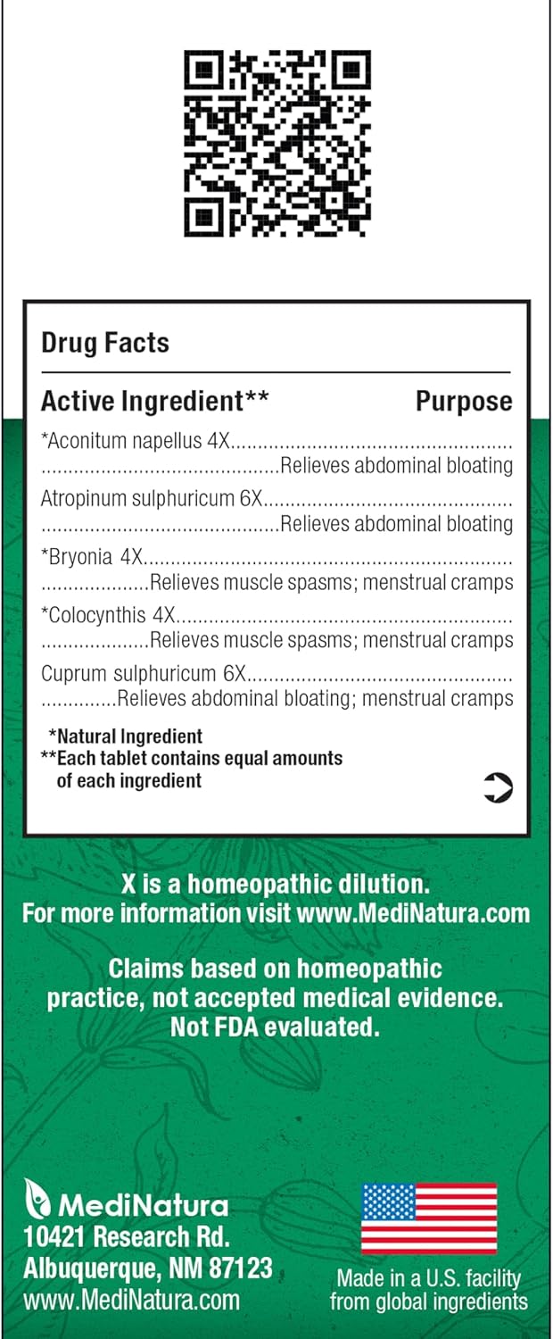 MediNatura BHI Spasm/Cramp Relief - Muscle Spasm Tablets for Full-Body Cramp Support - Menstrual Support - Non-Drowsy - Quick-Dissolve
