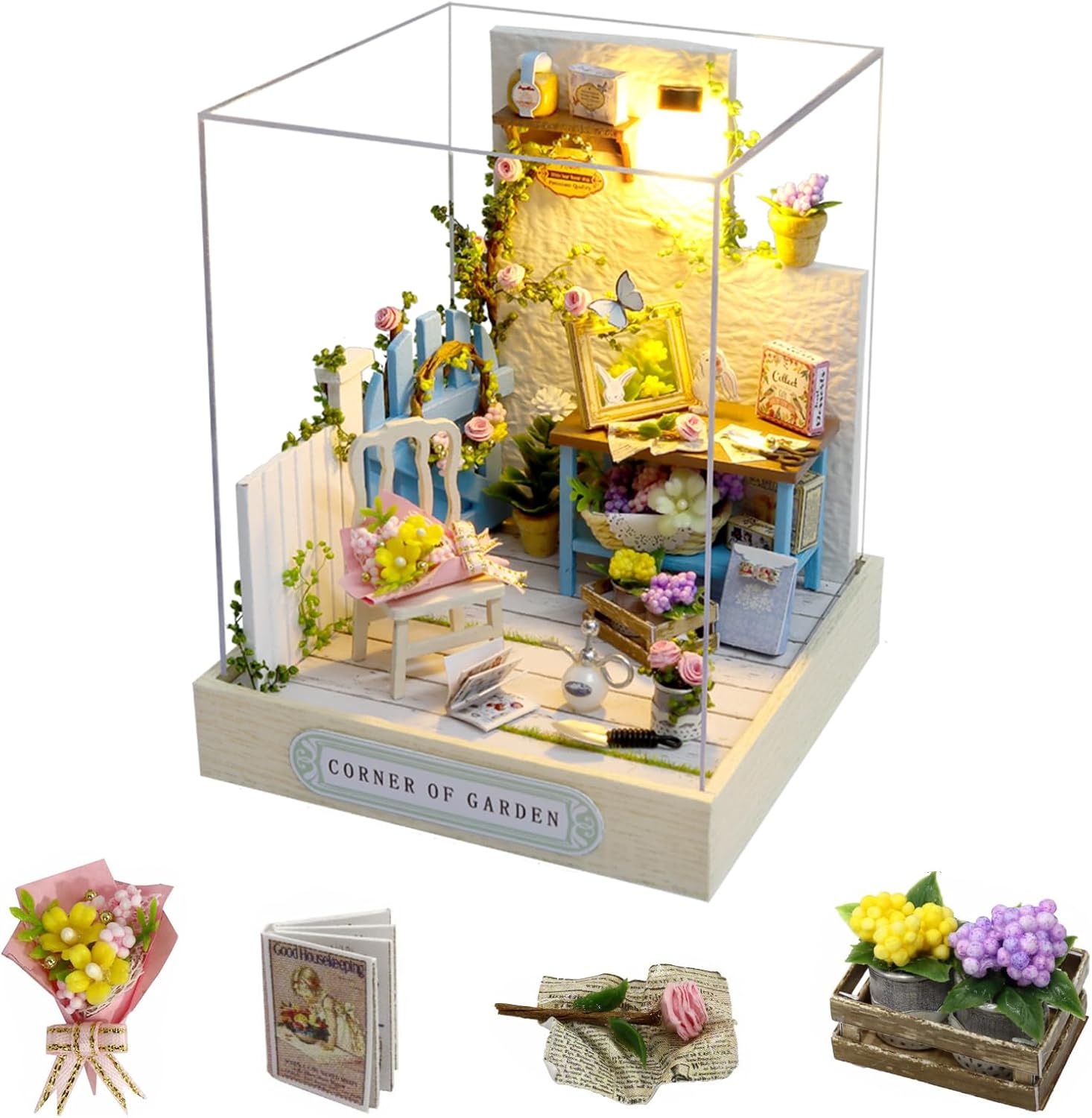 CUTEROOM DIY Doll Room Miniature Furniture Wooden House Kit-Study Room