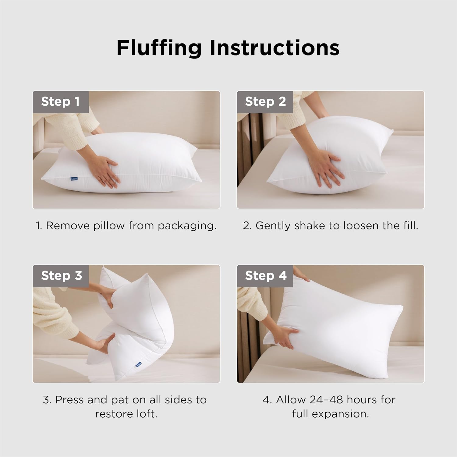Bedsure Pillows Queen Size Set of 2 - Hotel Collection Bed Pillows for Sleeping, with Down Alternative Filling, Soft Support for Back
