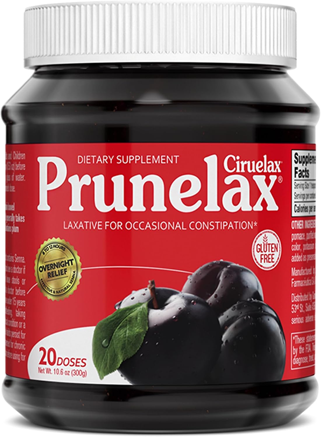 Prunelax Ciruelax Regular Strength Laxative Mini Tablets - Overnight Relief for Occasional Constipation, Senna Extract, Vegan & Gluten-Free