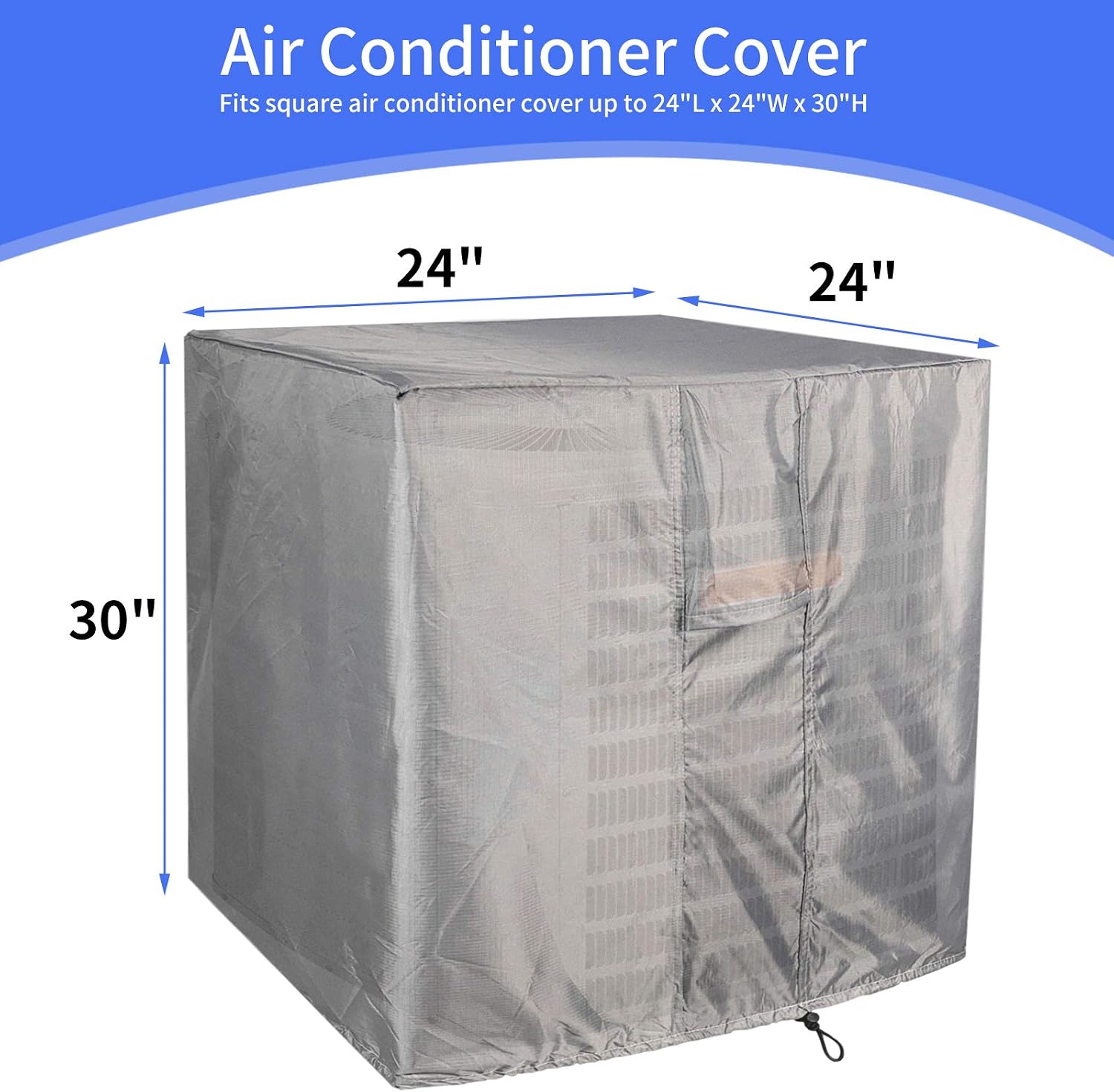 Homydom Air Conditioner Covers for Outside Units Fits up to 30"x30"x32" Full Winter AC Unit Covers Outdoor Protection