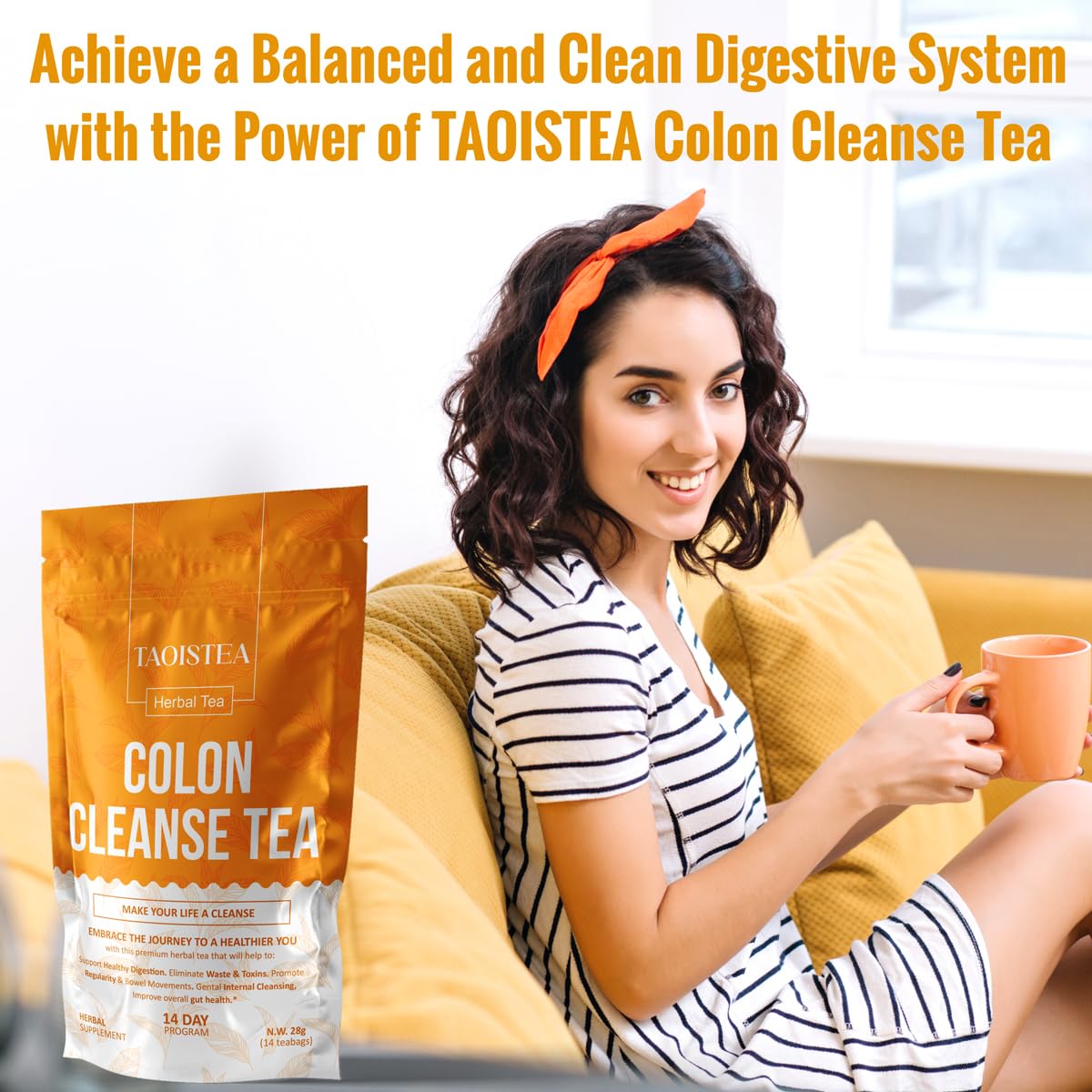 TAOISTEA 14 Day Detox Tea for Weight Loss, Body Cleanse, Metabolism Boost - Morning Boost and Night Cleanse Teas