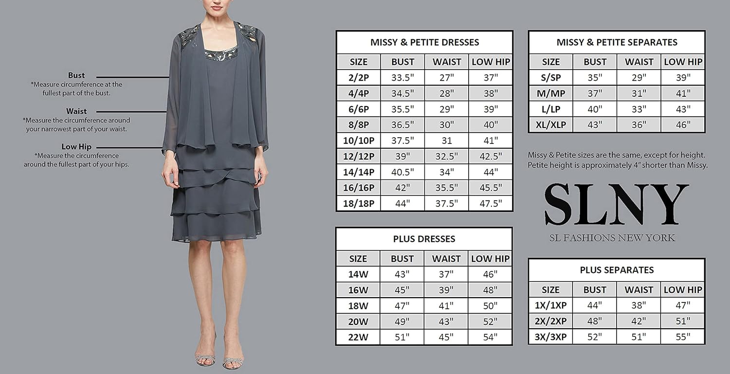 S.L. Fashions Women's Plus Size Tier Dress
