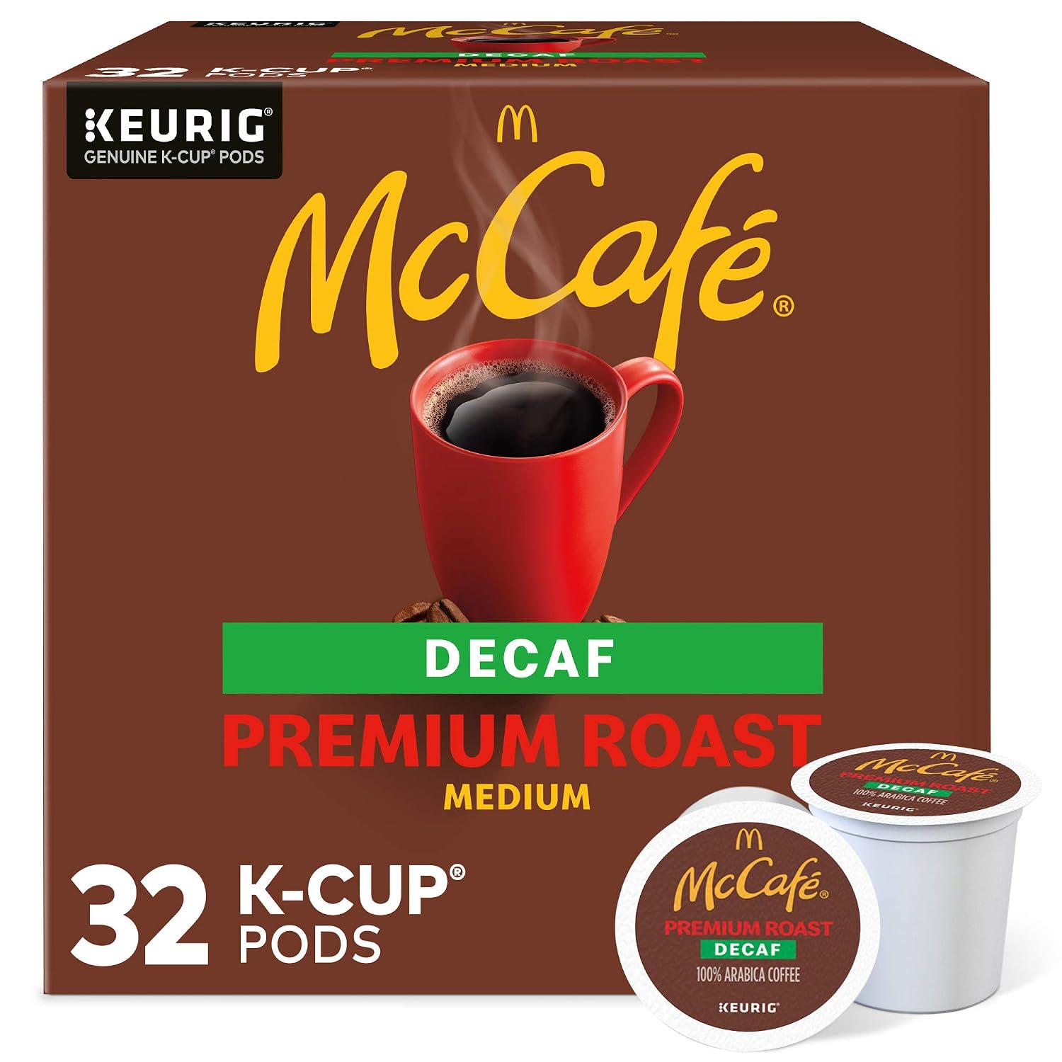 McCafe Premium Roast Decaf Coffee, Single Serve Keurig K-Cup Pods, Decaffeinated, 96 Count (4 Packs of 24)