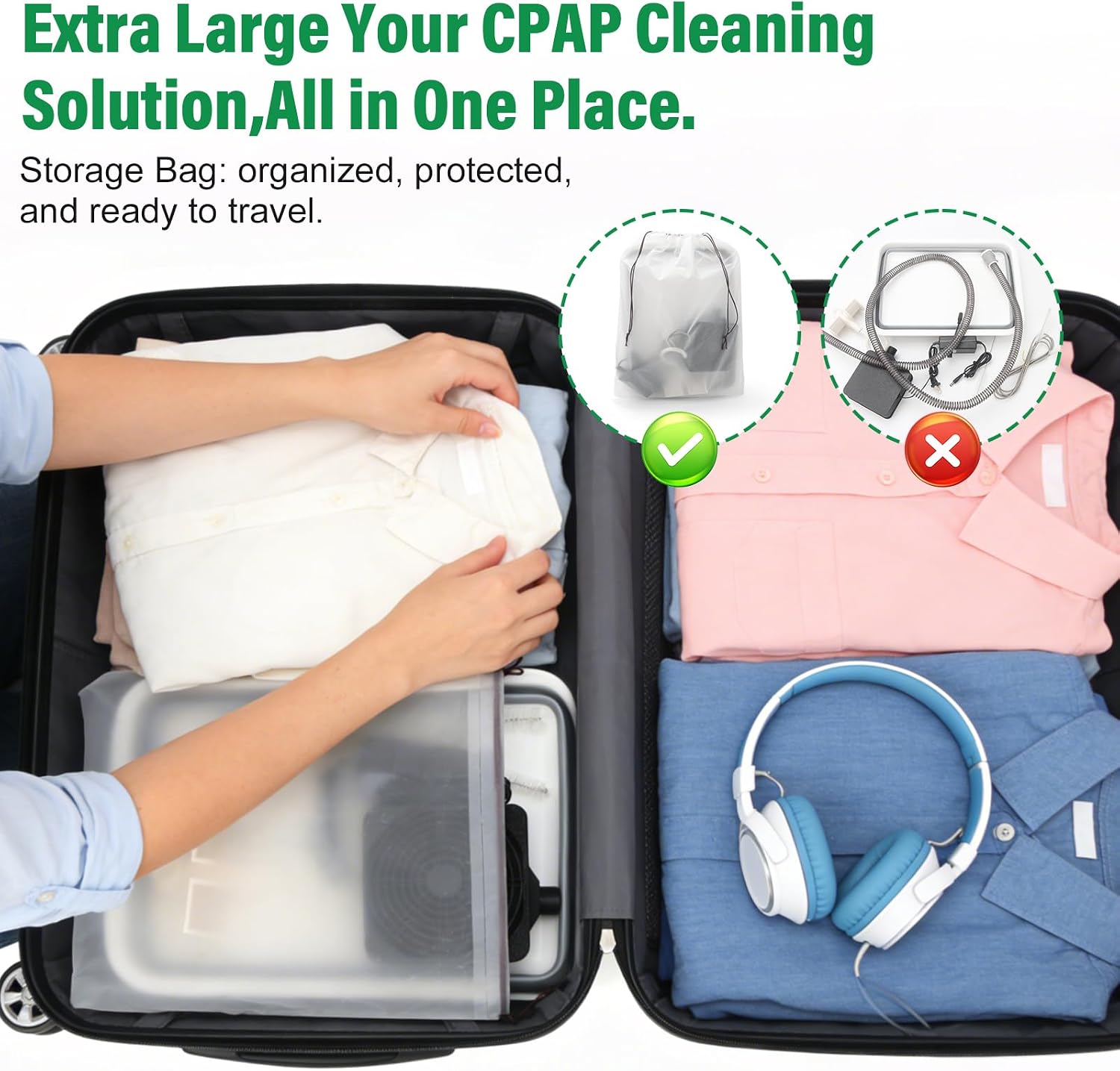 9 Pack CPAP Cleaning Kit with Hose Dryer, Fits 15mm & 22mm Hose | CPAP Cleaner Supplies, 10-Speed Control Dryer, 7ft Tube Cleaning Brush