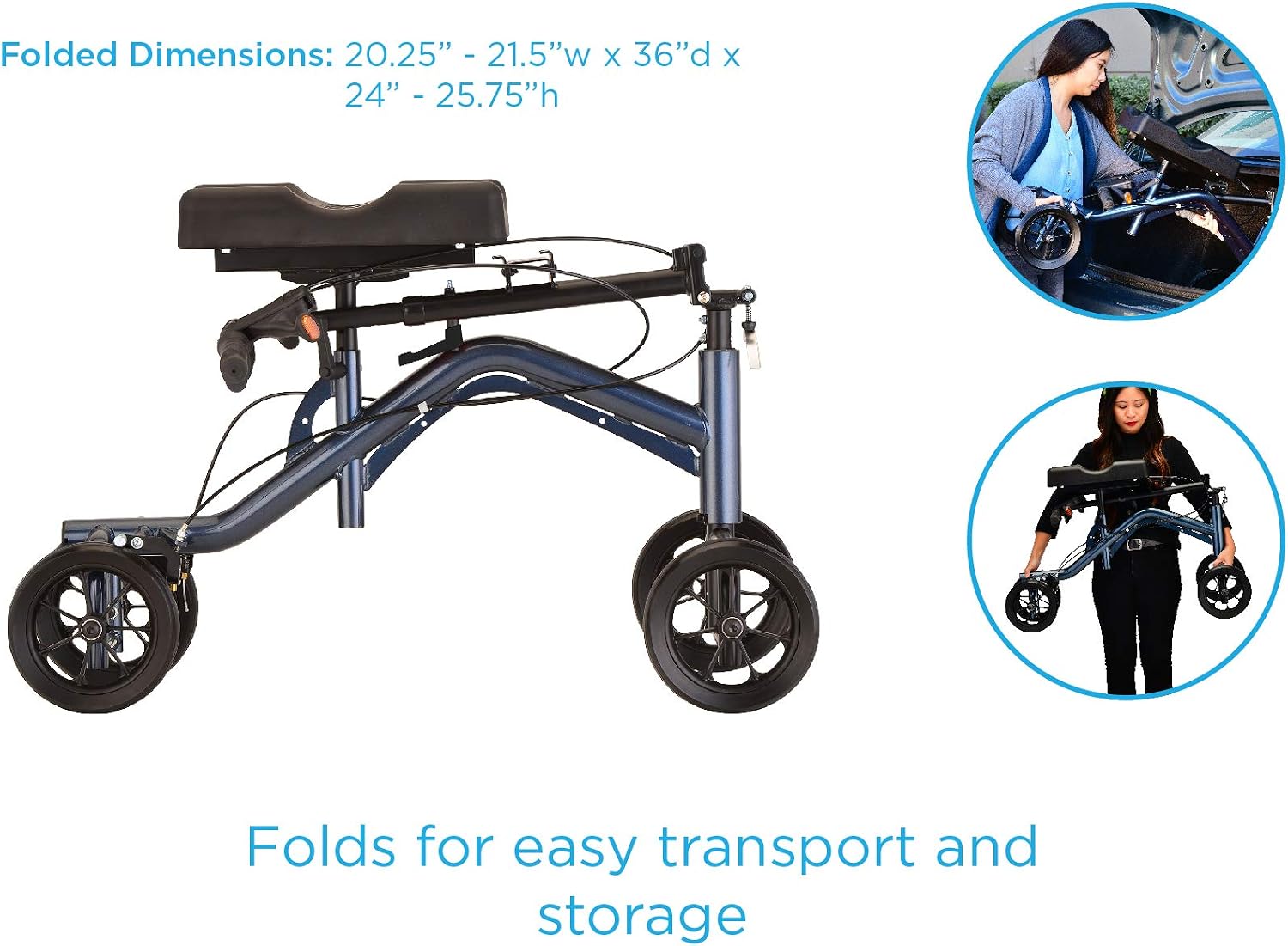 NOVA Turning Knee Walker Sliver