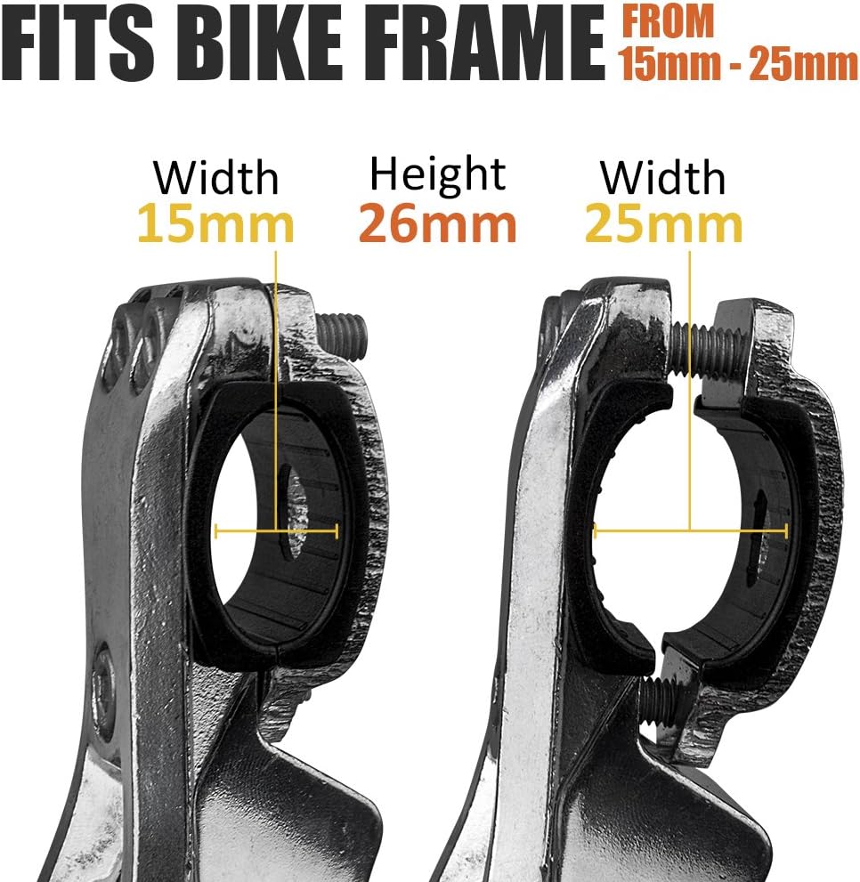 BV Rear Bike Stand for 24"-28" Bikes - Adjustable Bike Kickstand for Adult Bike with 8 Height Levels
