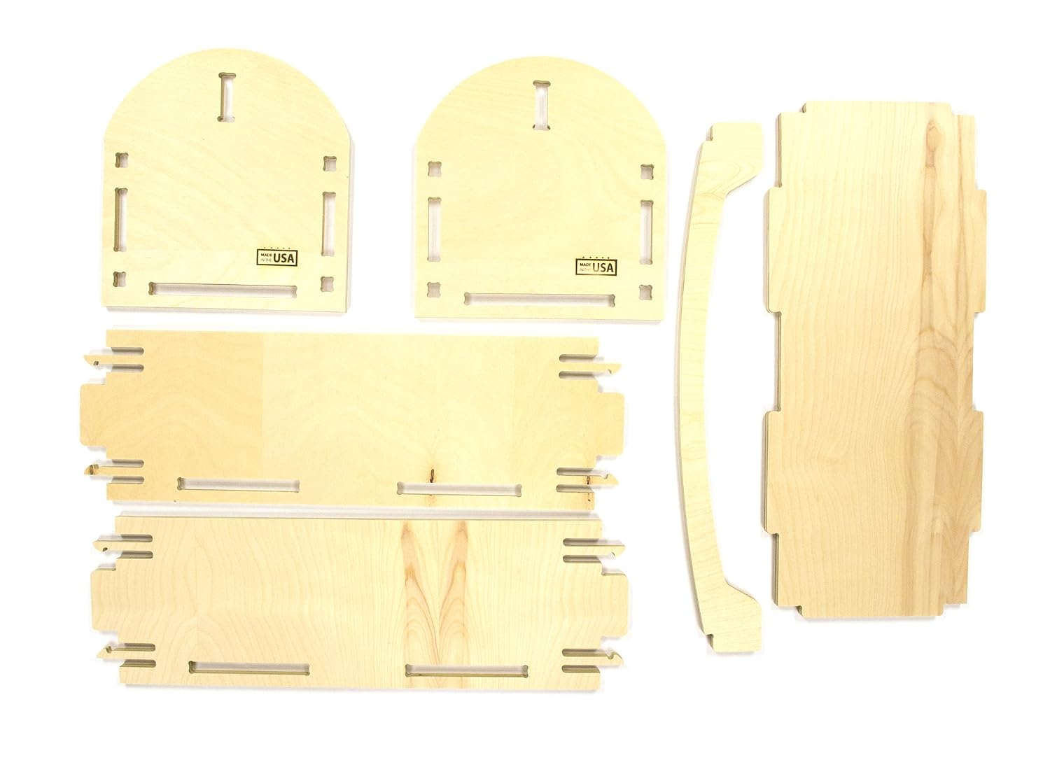 EISCO Classic Wooden Toolbox Made in America 22.25" Long x 10 Wide" x 10.5" High, Unfinished American Birch Plywood - hBAR at Home Series