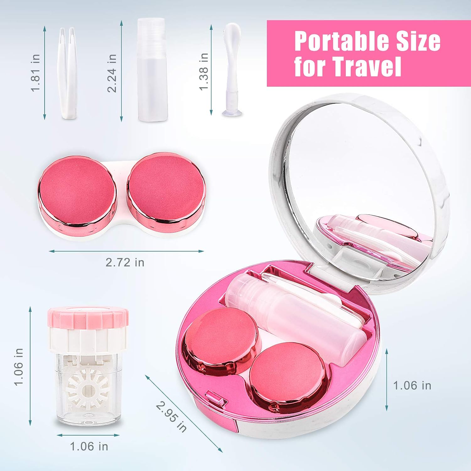 Lasiyanor Contact Lens Travel Kit with Cleaner Washer