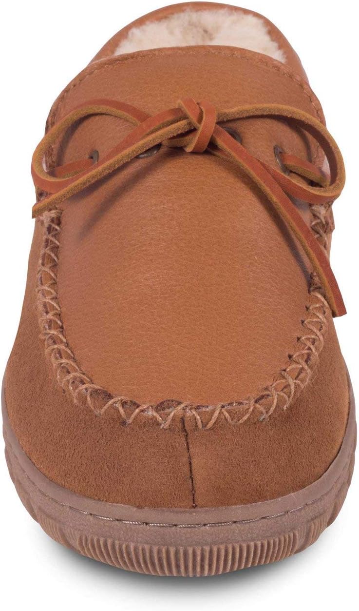 Cloud Nine Rainier Men's Sheepskin Moccasins with Elk Hide | Elk hide upper, genuine sheepskin lining, removable insole, durable TPR sole, indoor/outdoor comfort