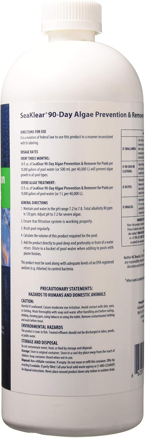 SeaKlear 90-Day Algae Prevention & Remover, 1 Qt