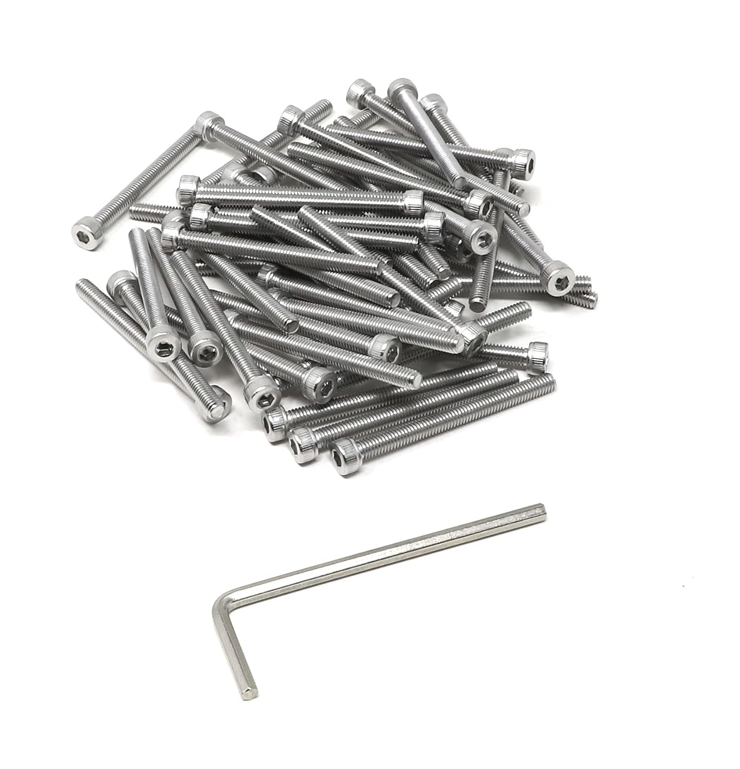 iexcell 20 Pcs M8 x 30/35/40/45/50 mm Stainless Steel 304 Hex Socket Head Cap Screws Bolts Assortment, Fully Threaded