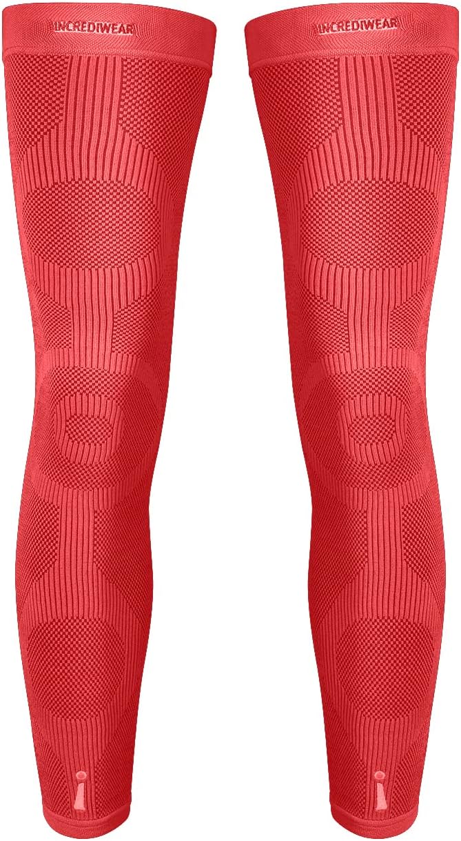 Incrediwear Leg Sleeve 2pk – Full Length Long Leg Sleeve for Leg Pain Relief & Muscle Recovery, Helps Reduce Swelling & Inflammation, Promotes Circulation, Leg Sleeves for Men & Women (Black, Medium)