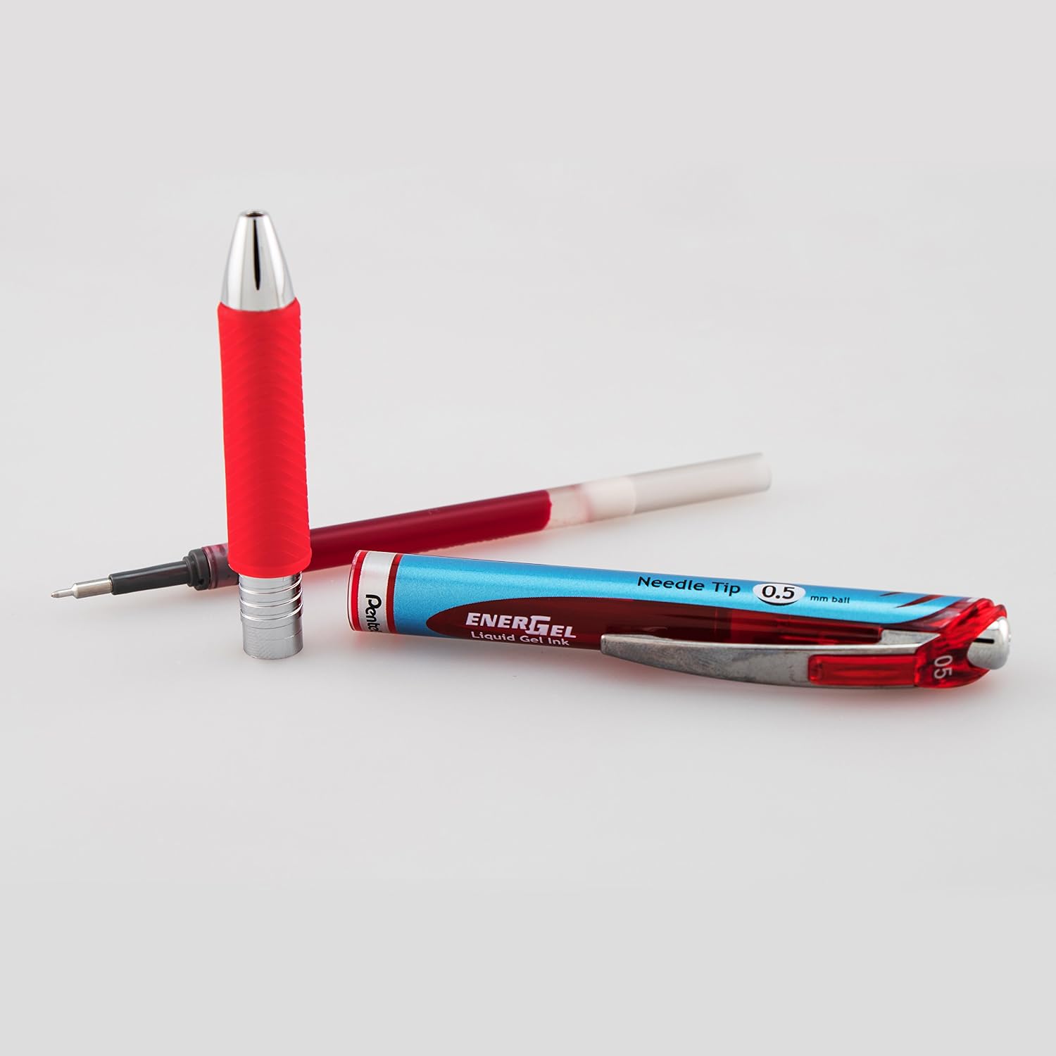 Pentel EnerGel RTX Retractable Liquid Gel Pen, (0.5mm), Fine Line, Needle Tip, Black Ink, Pack of 3 (BLN75BP3A)