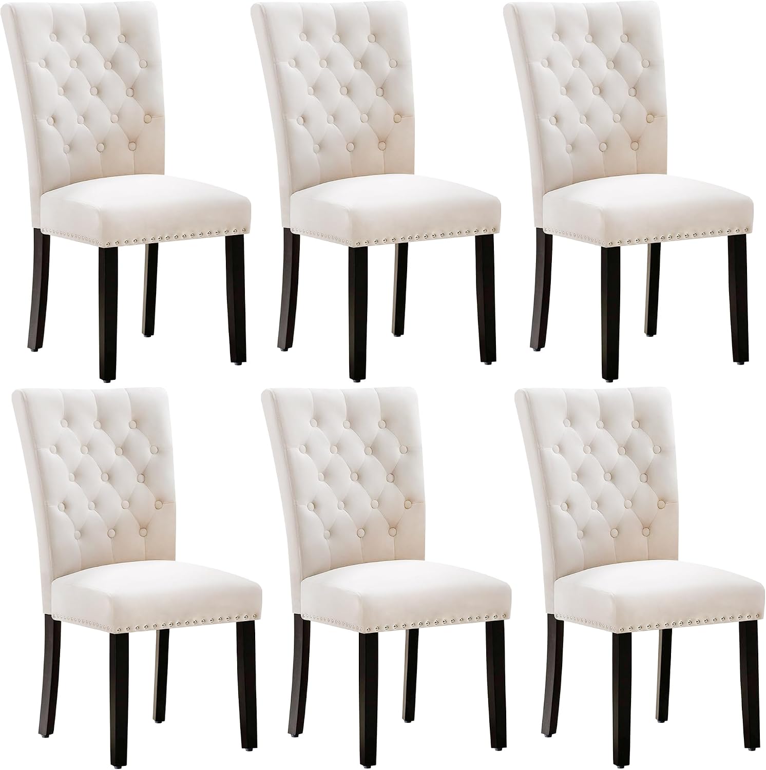adochr Velvet Dining Chairs Set of 2, Parsons Kitchen Chair, Blue
