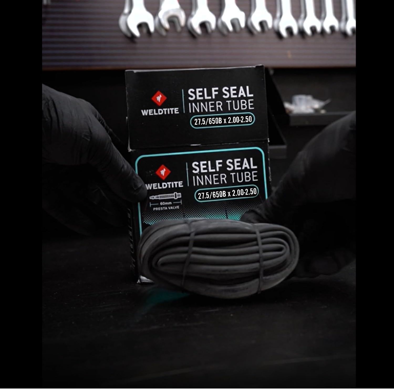 Weldtite Self Sealing Bike Inner Tube - Reliable Puncture Protection - 27.5"/650B x 2.00-2.50, Presta Valve | Presta Valve, Easy Installation