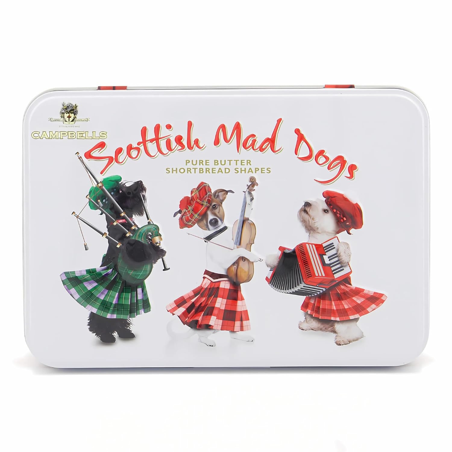 Campbells Shortbread Scottish Mad Dogs Assorted Cookies Tin 5.3 Oz (150g) - Pure Butter Scottish Shortbread Cookies from Scotland