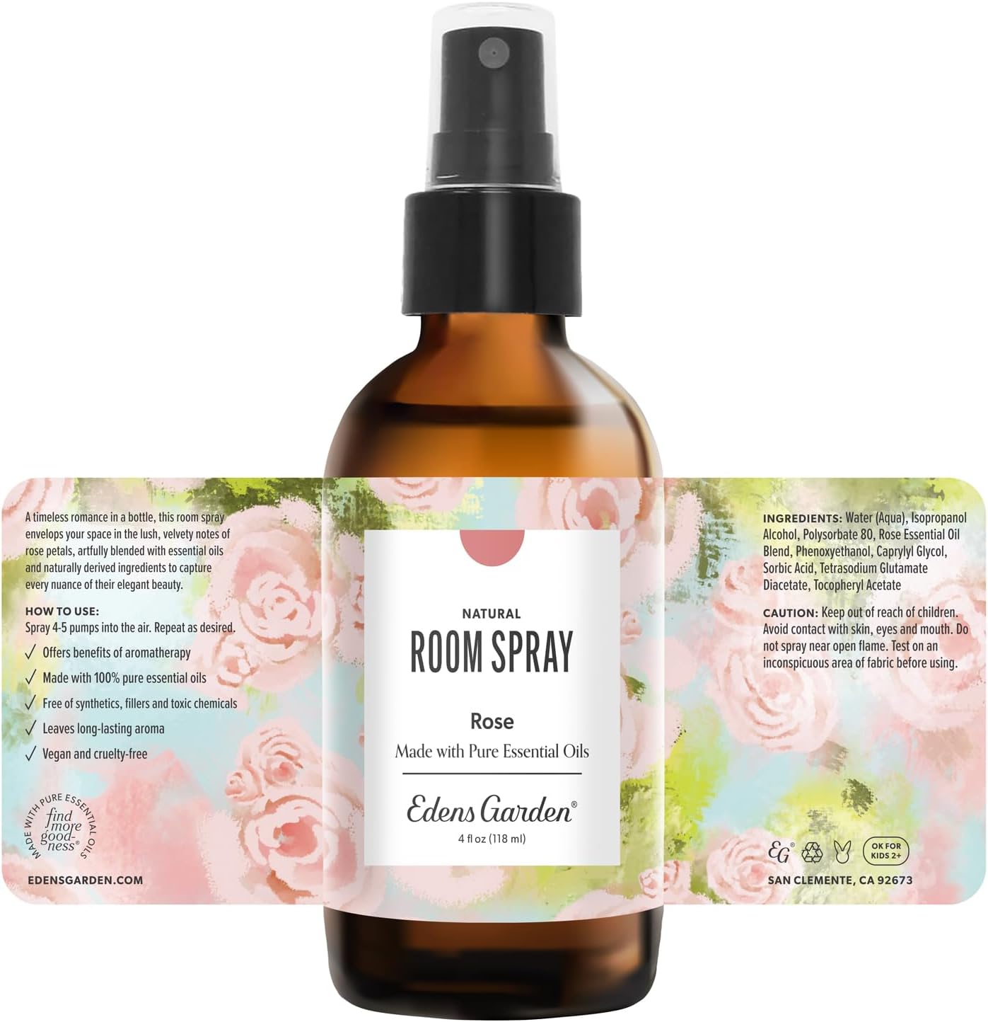 Edens Garden Fighting Five Natural Room & Linen Spray 4 fl oz (118 ml)