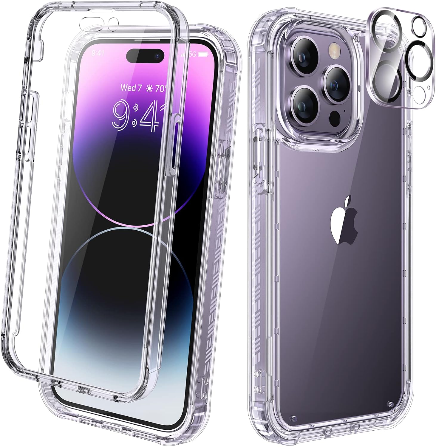 Diaclara Designed for iPhone 12 Mini Case, Full Body Rugged with Built-in Touch Sensitive Anti-Scratch Screen Protector
