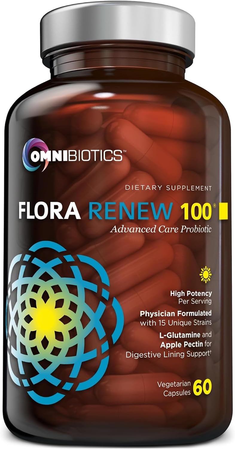 100 Billion Probiotics - 15-Strain Probiotic for Women & Men, DRCaps Delayed Release, Prebiotics, L-Glutamine, Apple Pectin, Gut Lining Support