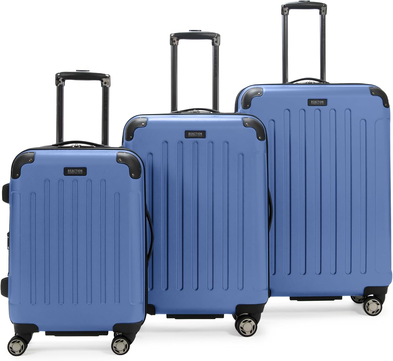 Kenneth Cole REACTION Renegade Luggage Expandable 8-Wheel Spinner Lightweight Hardside Suitcase, Champagne, 20-Inch Carry On