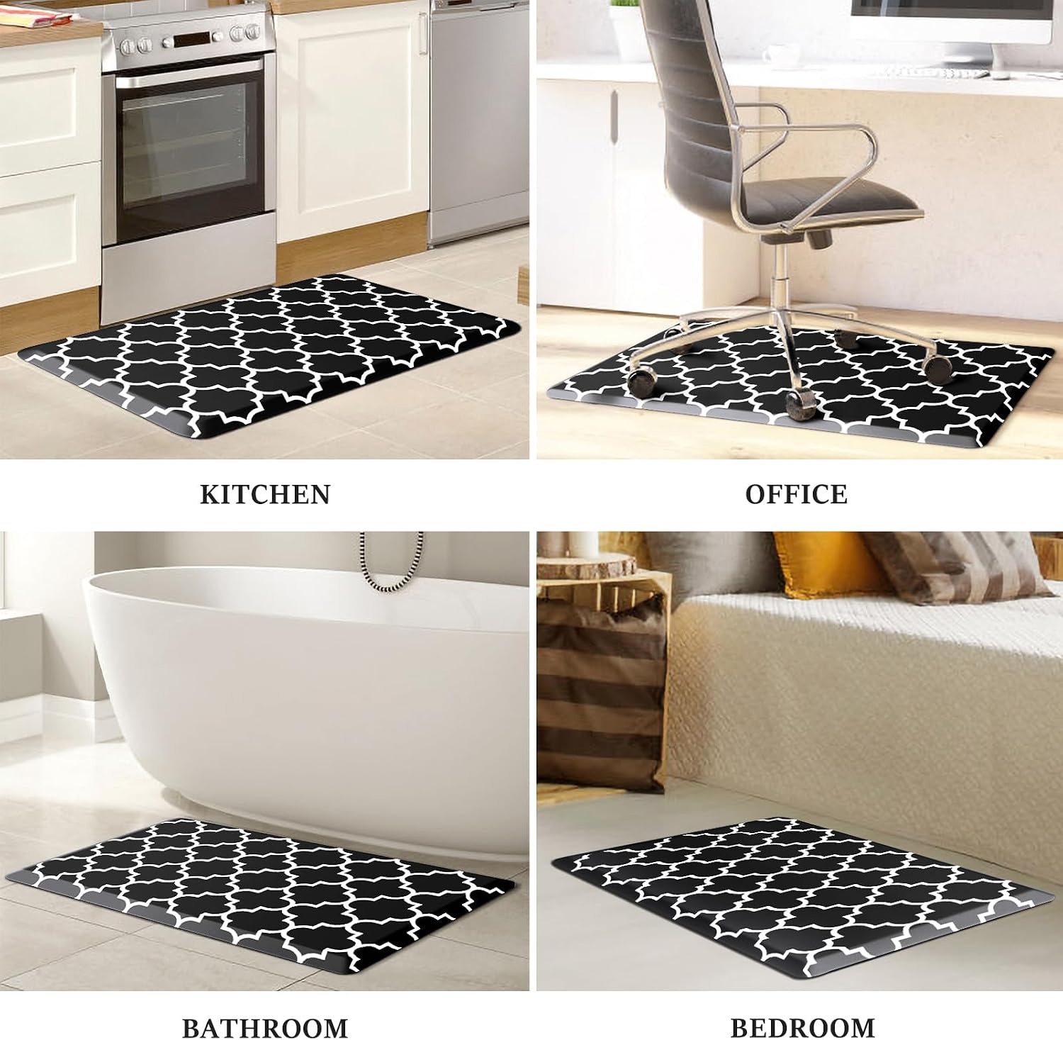 WISELIFE Kitchen Mats and Rugs Cushioned Anti-Fatigue, 17.3"x 60", Grey