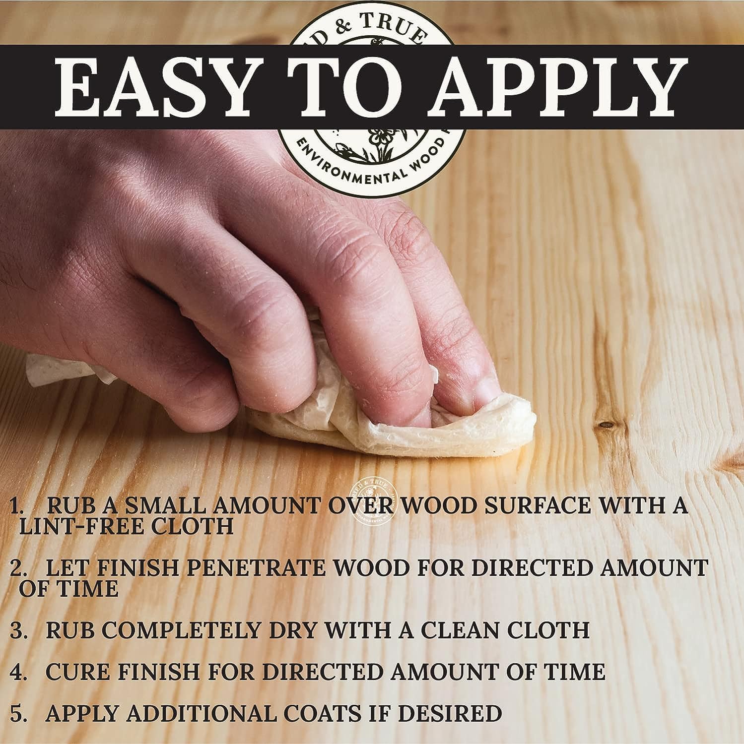 Tried & True Danish Oil, Pure Polymerized Linseed Oil Wood Finish, Pint | Ideal for Furniture, Rustic Pieces, & Priming Wood for Other Oil or Epoxy-Based Products, Food Safe, Simple, Fast Curing