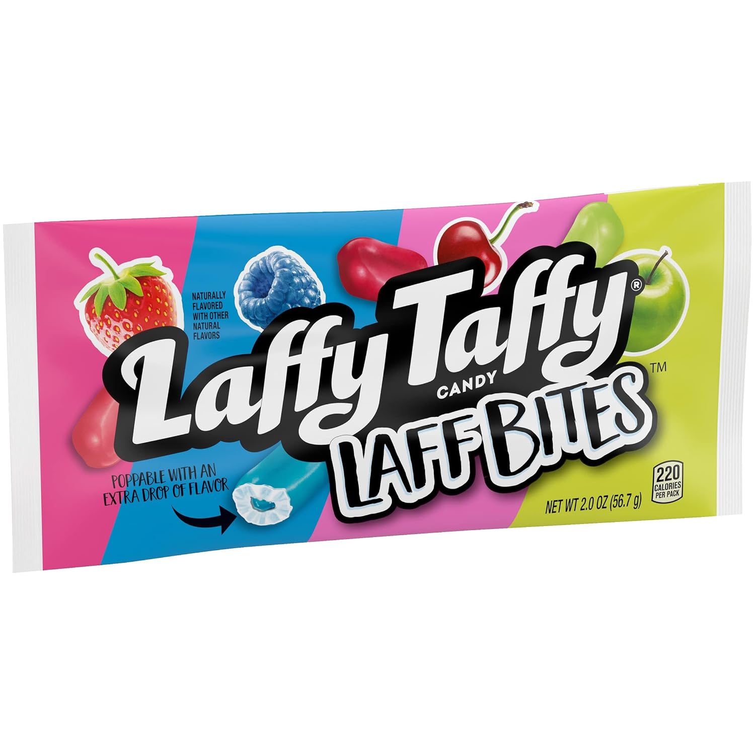 Laffy Taffy Candy, Assorted Flavors, Individually Wrapped Mini Bars, 6 Ounce