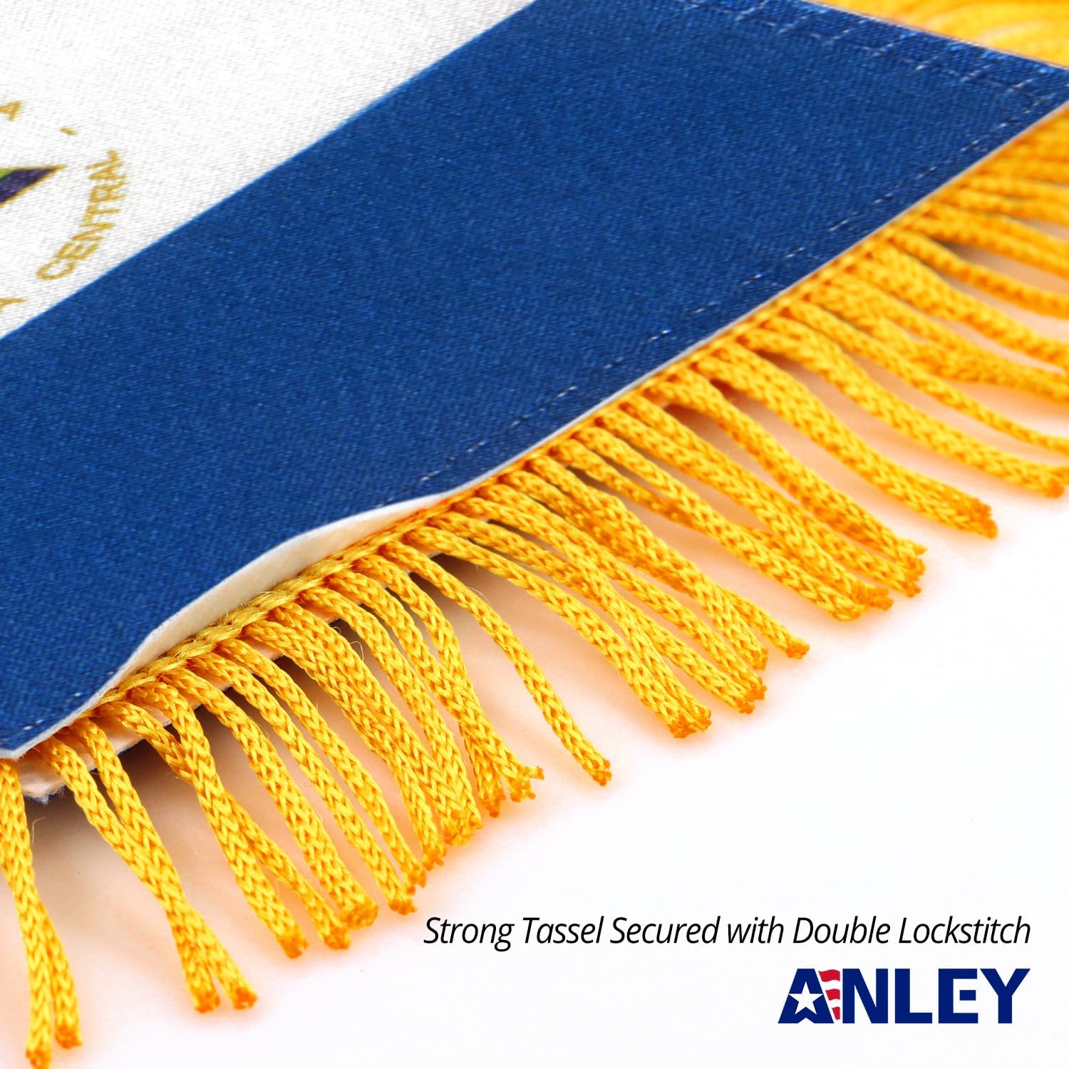 Anley 4 X 6 Inch Nicaragua Fringy Window Hanging Flag - Mini Banner & Car Rearview Mirror Décor - Fringed Nicaraguan Hanging Flag with Suction Cup