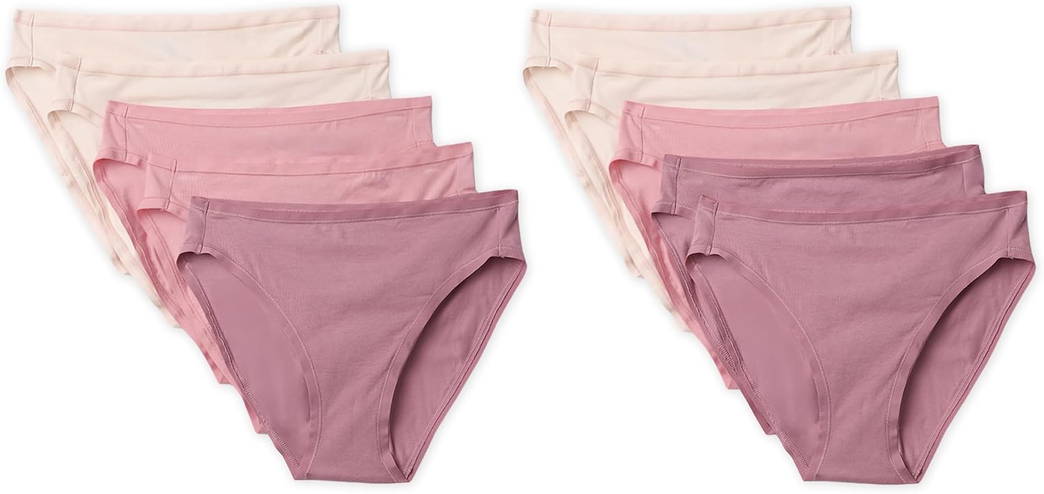 Amazon Essentials Women's Cotton Spandex Bikini Brief Underwear (Available in Plus Size)