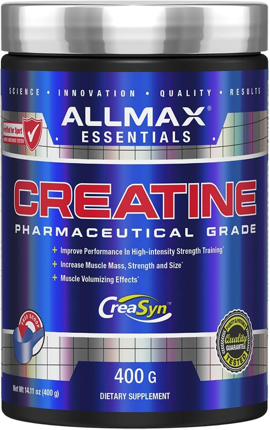ALLMAX Creatine Monohydrate Powder, Micronized, Unflavored, 1000 g