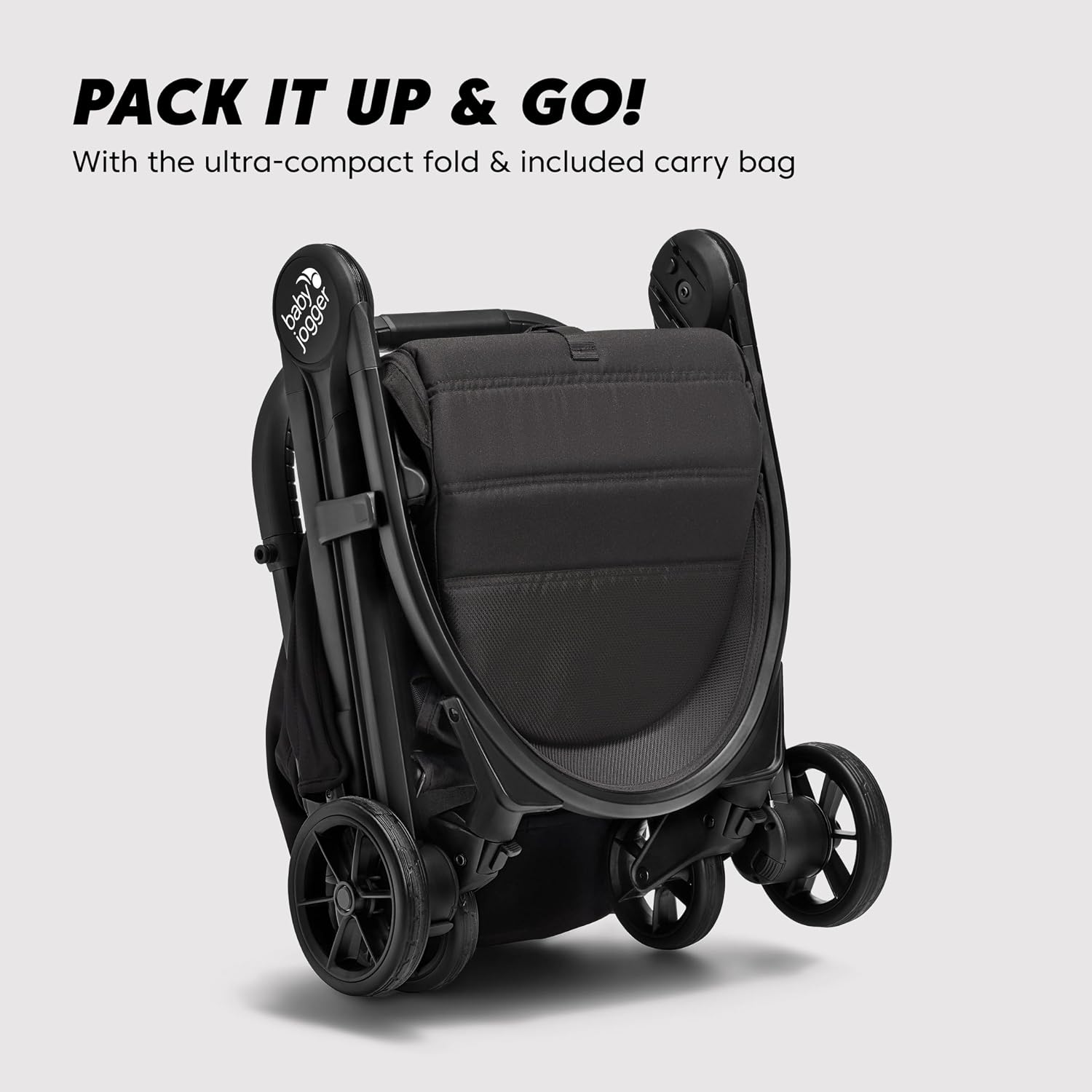 Baby Jogger® City Tour 2 Carry-On Approved Travel Stroller, Ultra-Compact Baby Stroller, Lightweight, Easy Fold, Baby Travel Essential, Pitch Black