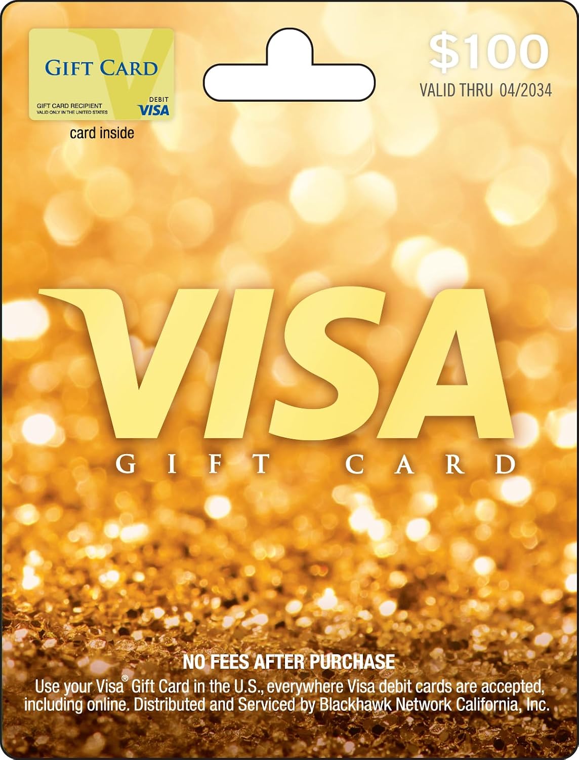 Visa Physical Gift Card $100 (plus $5.95 Purchase Fee)