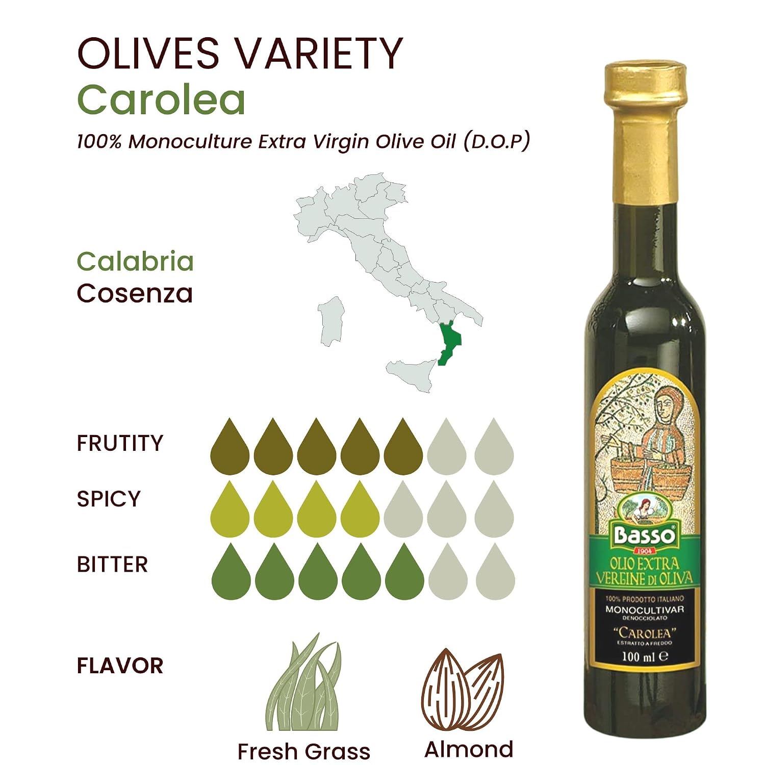 BASSO 1904 Infused Extra Virgin Olive Oil Gift Box Set, 8.5 Fl Oz (250 ml)
