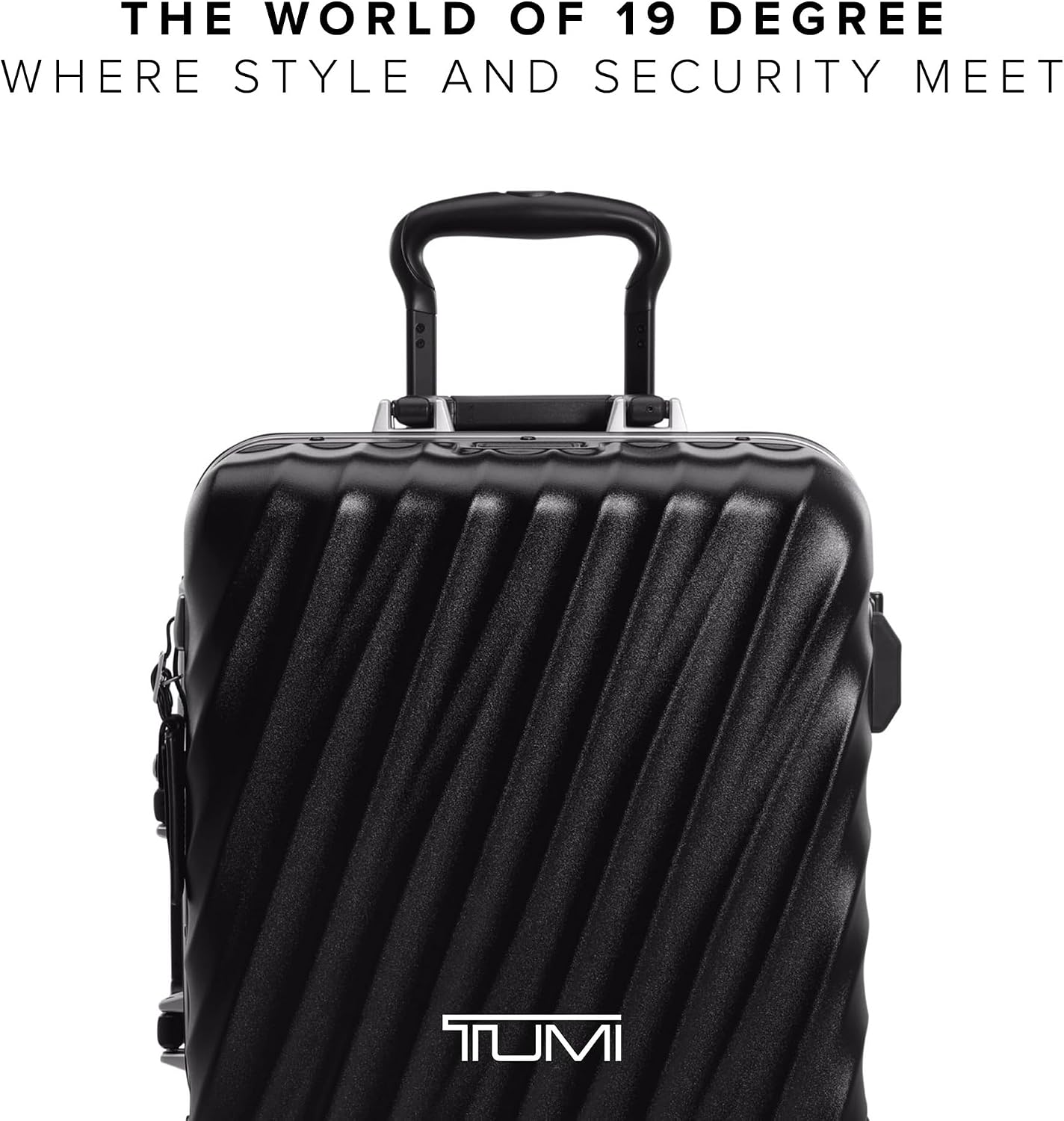 TUMI 19 Degree Frame Continental 4 Wheel Carry-On - Lightweight Suitcase - Hard Shell Luggage - 21.8" X 15.8" X 9.0" - Black Textured