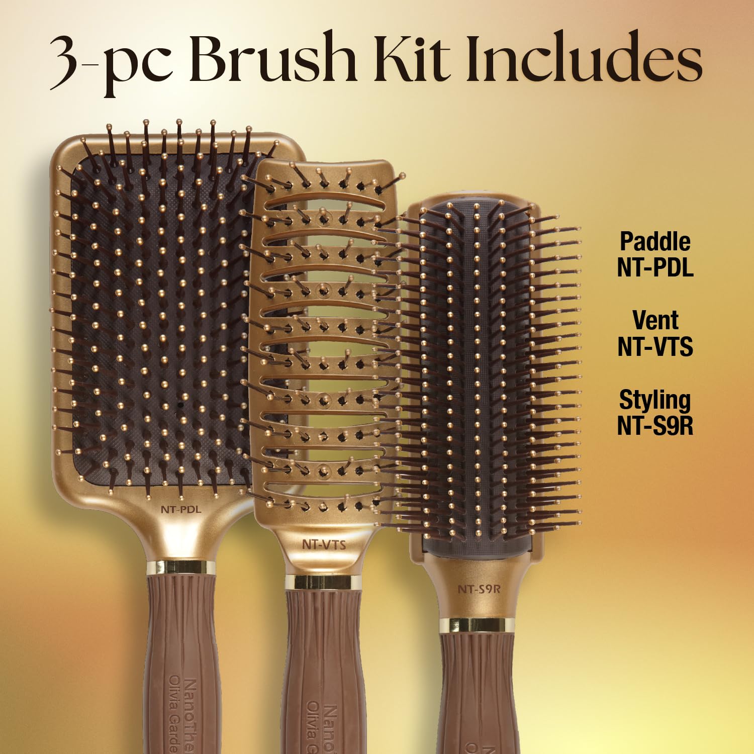 Olivia Garden Ceramic + Ion Nano Thermic Styler Hair Brush