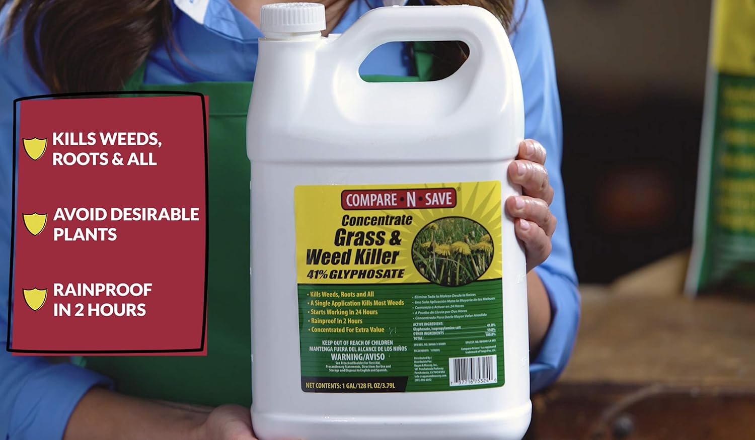 Compare-N-Save Glyphosate Concentrate Grass & Weed Killer Herbicide, 16-ounce