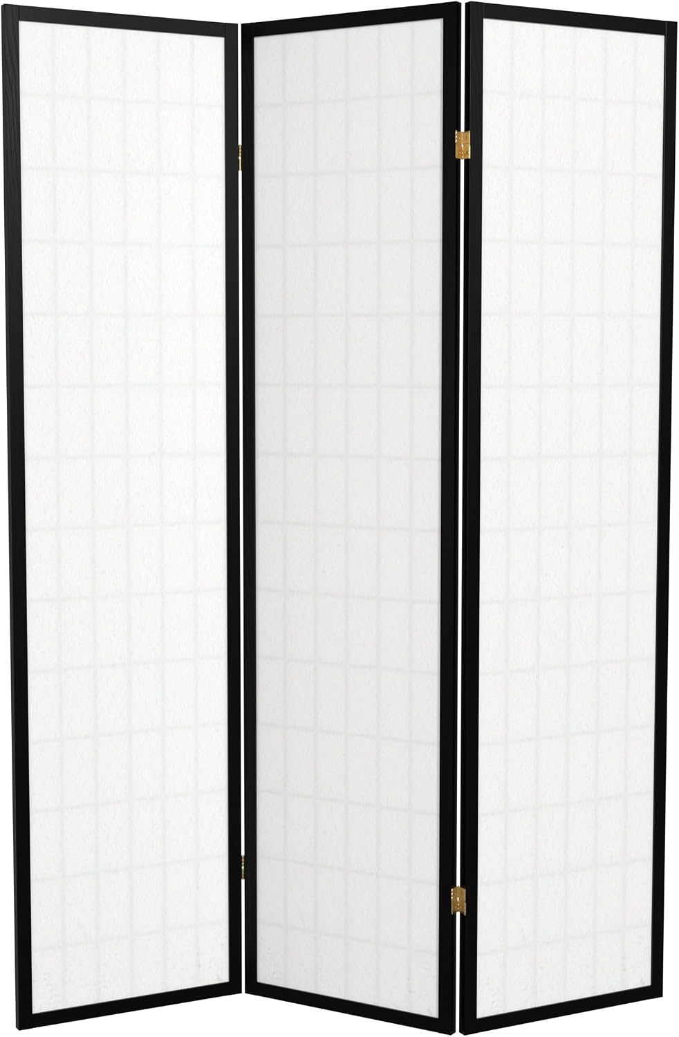 Red Lantern 6 ft. Tall Window Pane Shoji Screen - Walnut - 5 Panels