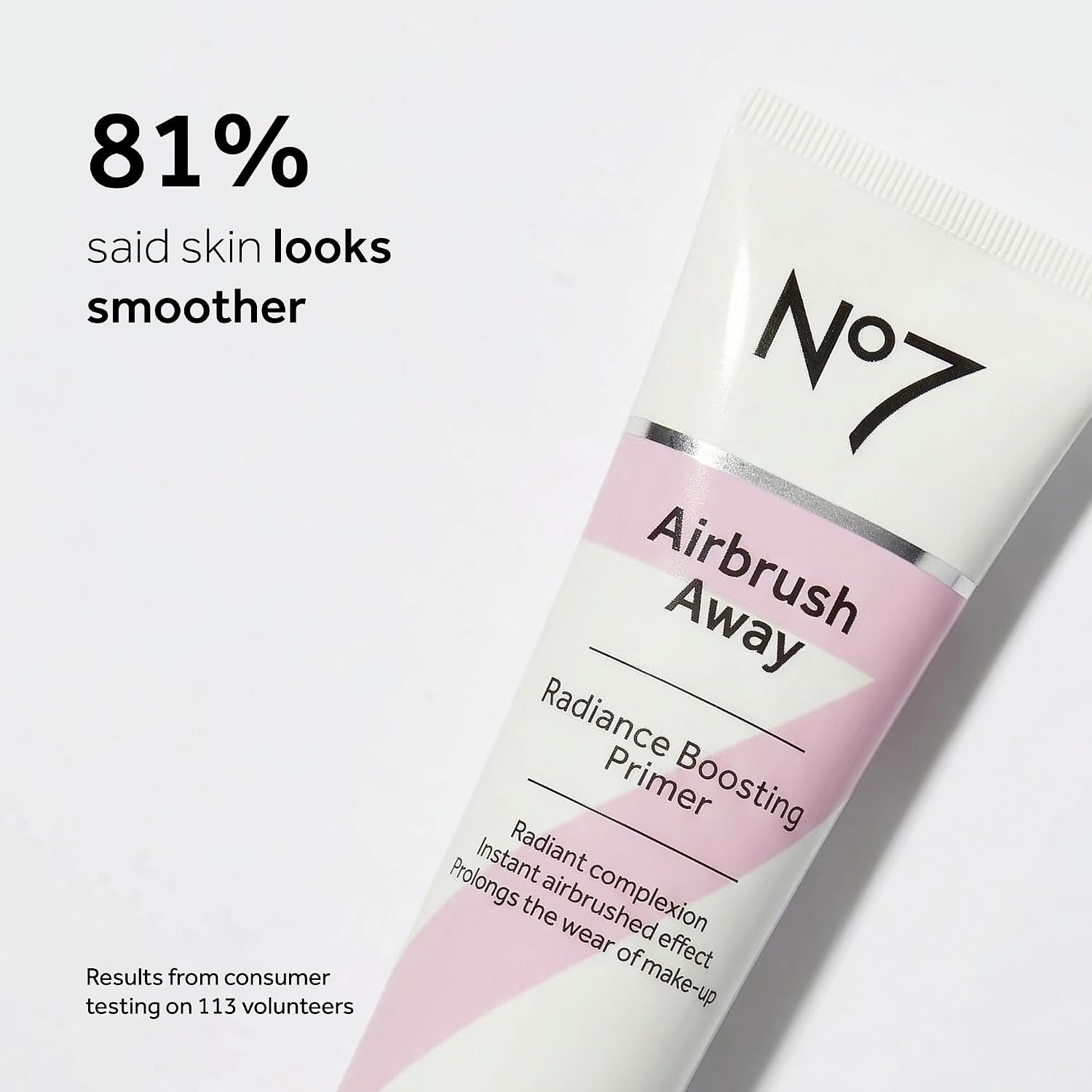 No7 Airbrush Away Radiance Boosting Foundation Primer, 30ml | Illuminating Formula, Dewy, Smooth & Radiant Skin