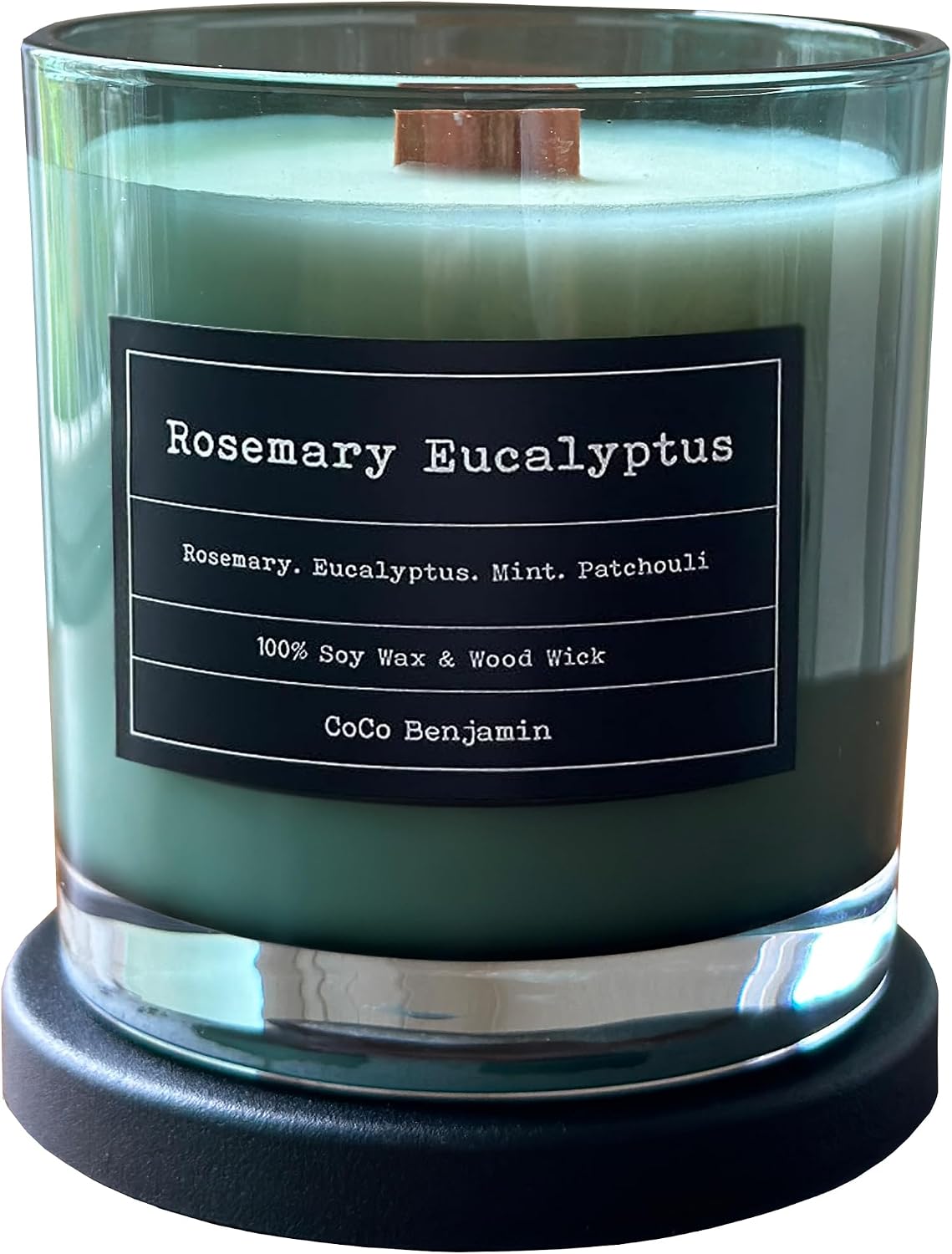 100% Natural Soy Wax Candle by CoCo Benjamin - Highly Scented & Hand-Poured Luxury Candle ((Majestic Balsam Fir Trees) - Clean Burning Cotton Wick