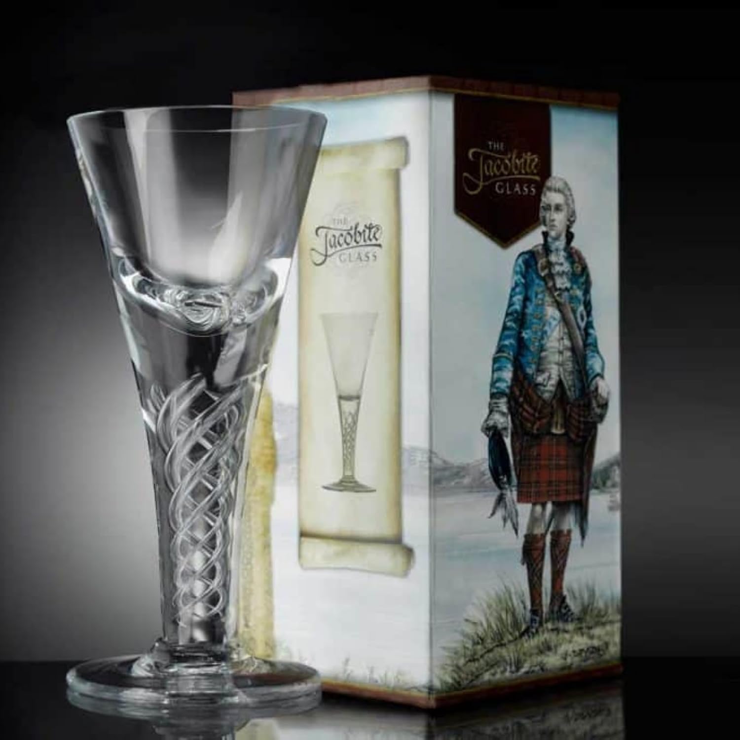 GLENCAIRN Crystal The Jacobite Dram Whisky Toasting Glass 2.3 fl oz - A Wee Dram Glass for Scotch, Whiskey, Liquer & Spirits