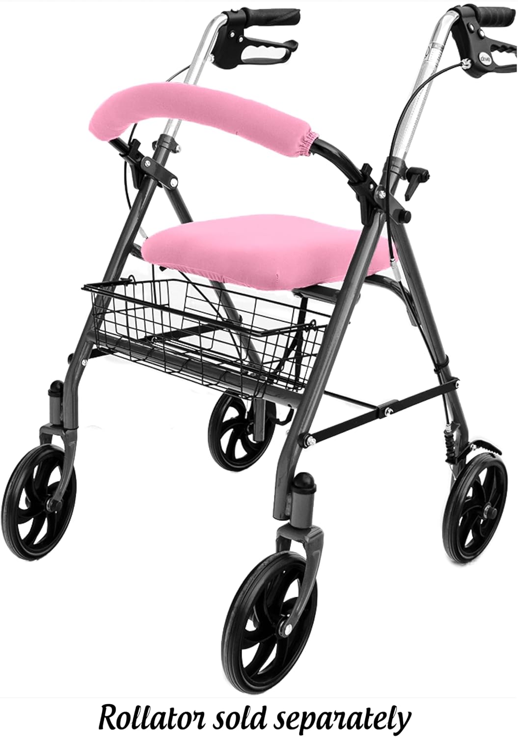 Top Glides Playful Purple Universal Rollator Walker Seat and Backrest Covers (Purple)