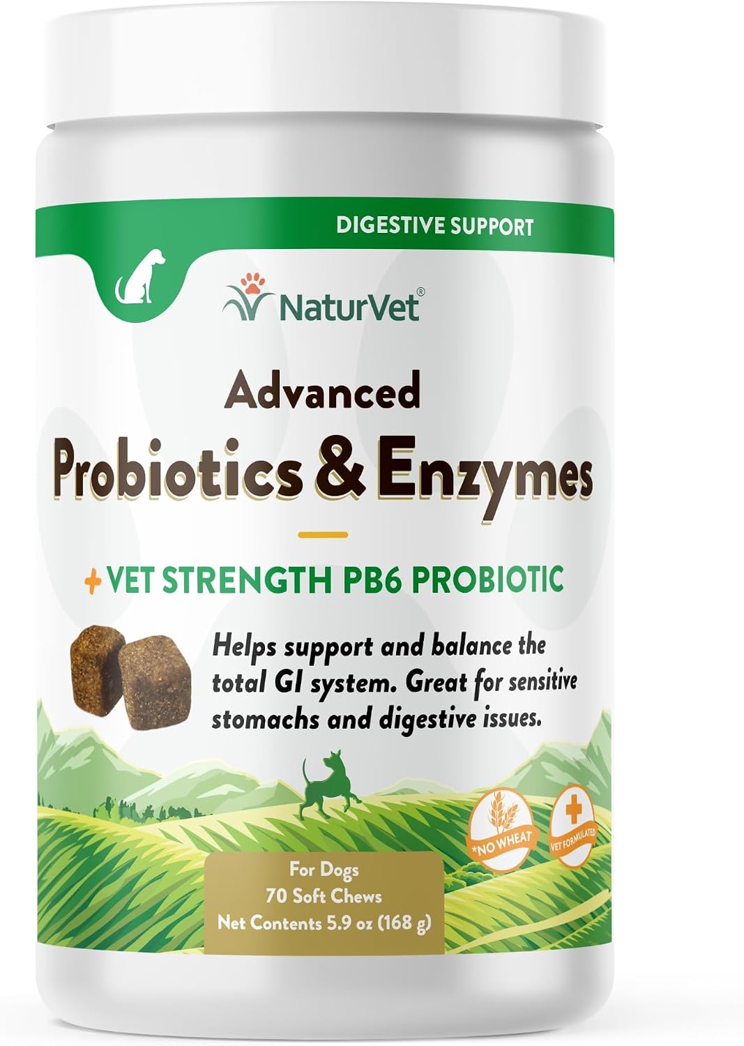 NaturVet Digestive Enzymes with Pre & Probiotic for Dogs & Cats - 8 oz | Supports Diet Changes & a Healthy Digestive Tract with Prebiotics, Powder