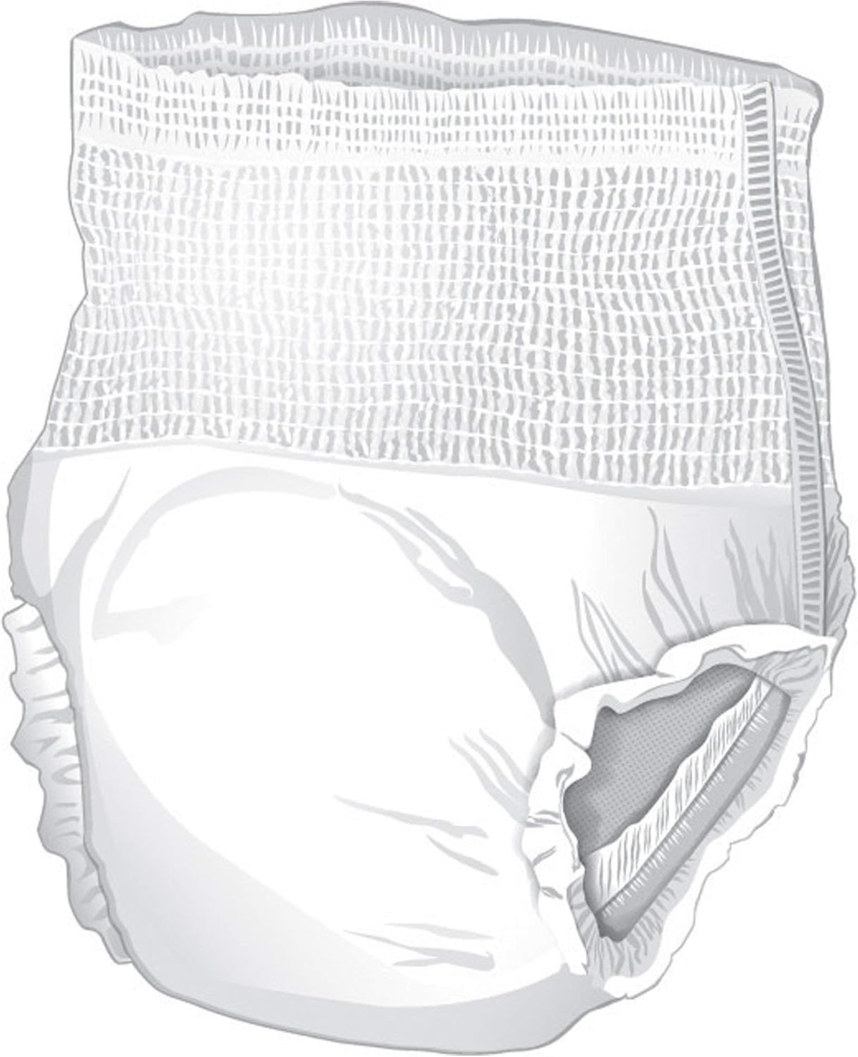 McKesson Classic Adult Incontinence Underwear, Large, Light, 58 in, 72 ct | Postpartum and Incontinence Support