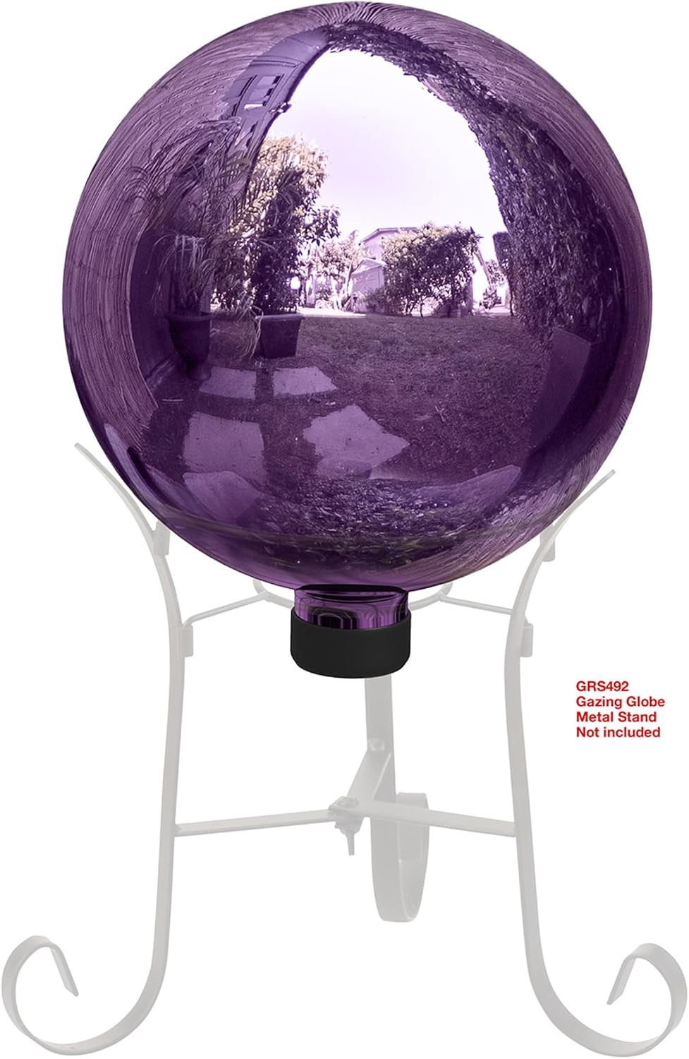 Alpine Corporation | 10" Indoor/Outdoor Glass Gazing Globe — Festive Garden & Yard Décor Accent — Blue