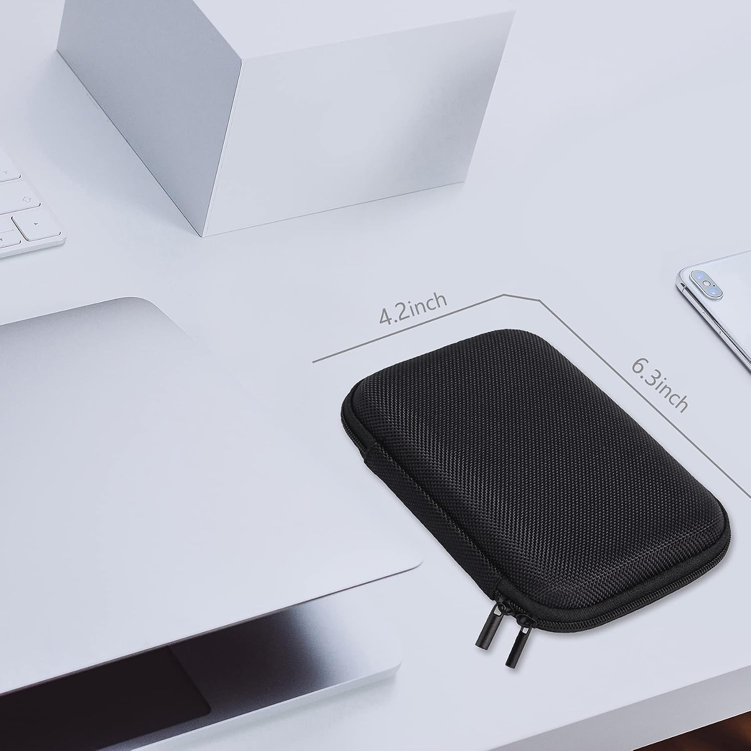 Ginsco Hard Shell Travel Case for Seagate Portable 1/2TB 5TB External Hard Drive, for UnionSine 500GB/1TB Ultra Slim Hard Drive