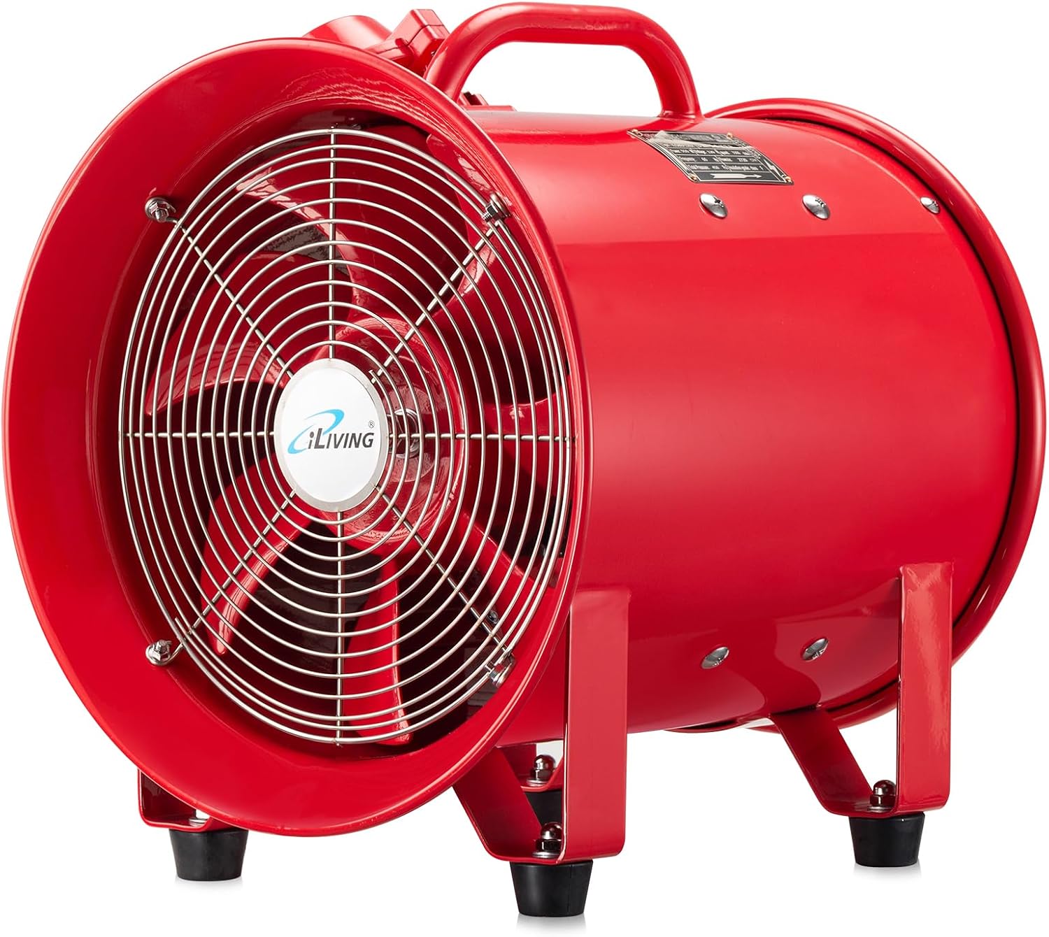 iLiving - ILG8EF12EX Explosion Proof Utility High Velocity Blower, Fume Extractor, Portable Exhaust and Ventilator Fan, Air Ventilation with 2720 CFM