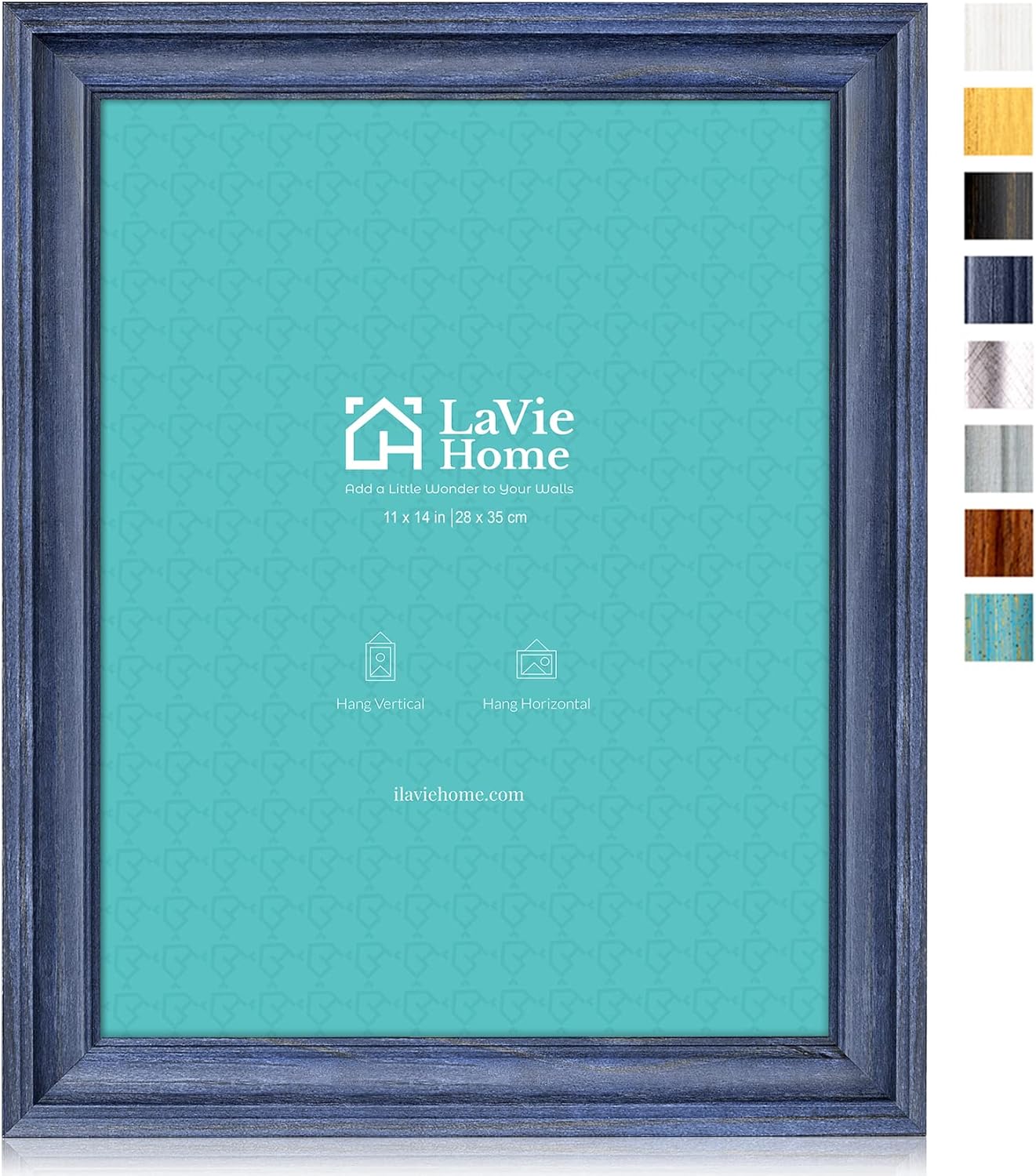 LaVie Home 8x8 Picture Frames (1 Pack, Gold) Square Photo Frame Set with High Definition Glass for Wall Mount & Table Top Display